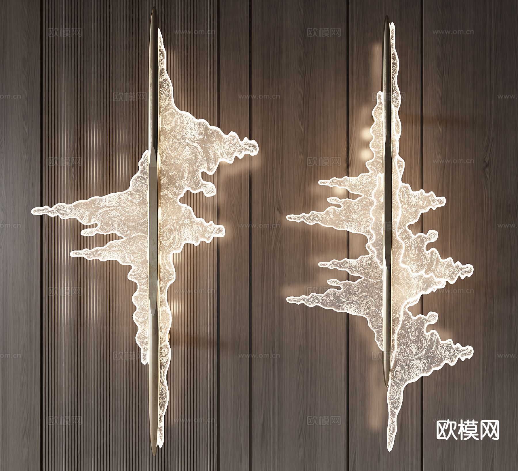 新中式壁灯3d模型下载