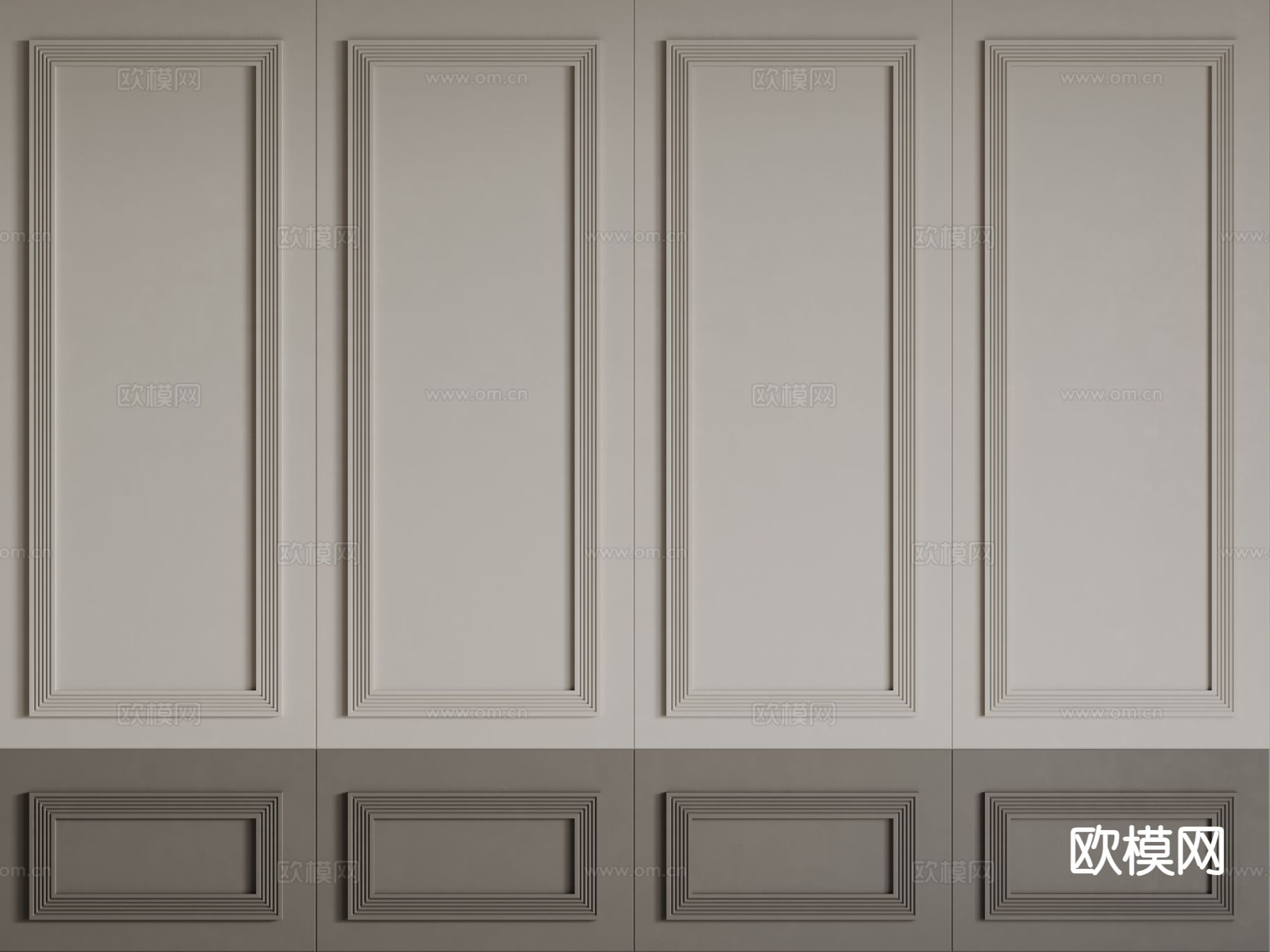 欧式背景墙 沙发背景3d模型下载