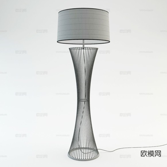 简约台灯 床头台灯3d模型下载(渲染图2)