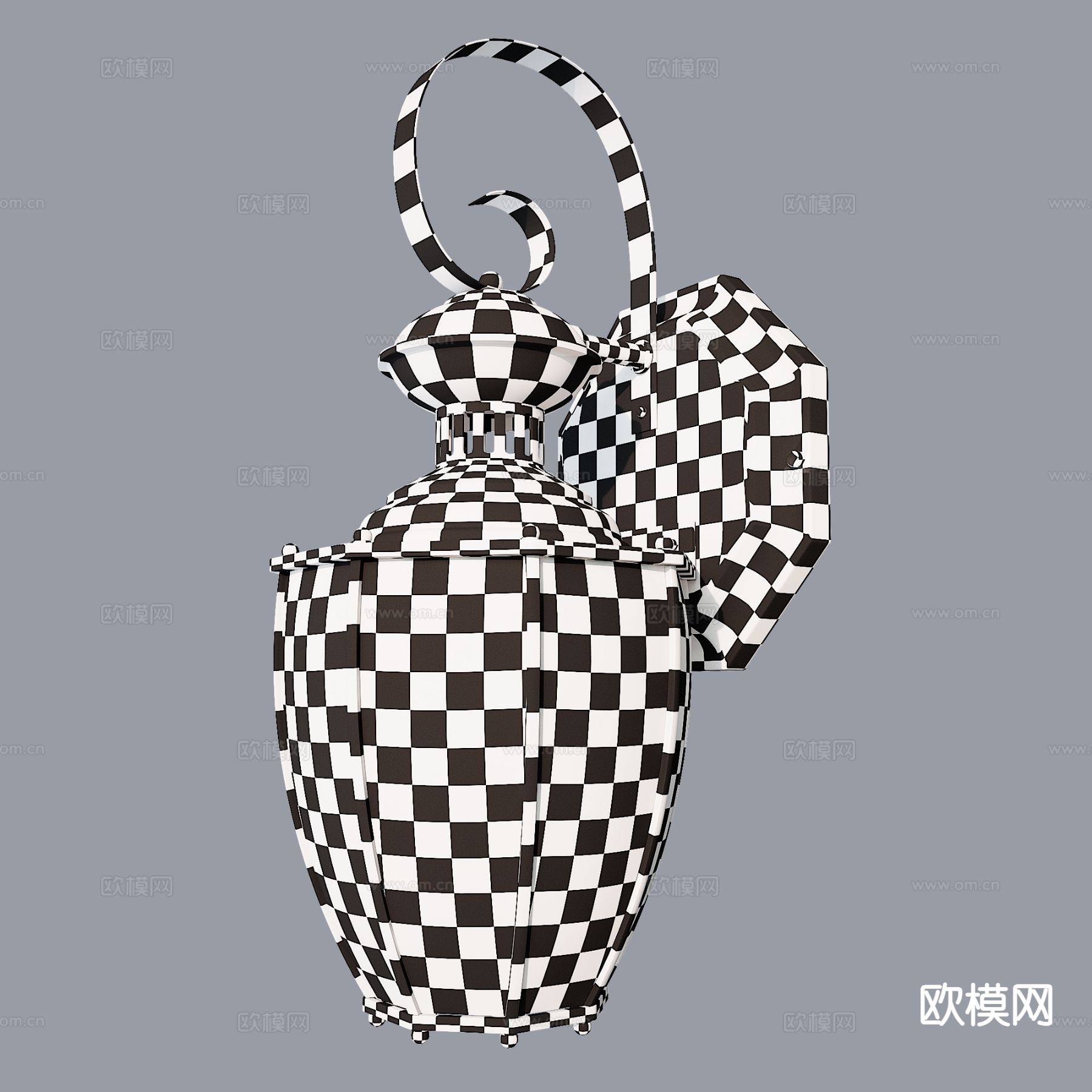 欧式壁灯 床头壁灯3d模型下载（渲染图3）