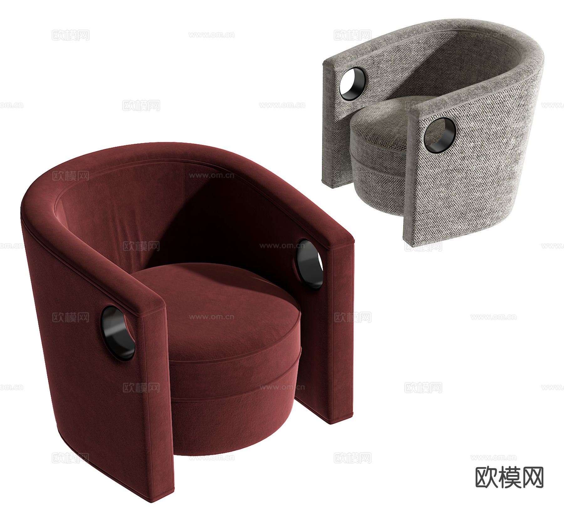 Poliform 意式单人沙发3d模型下载