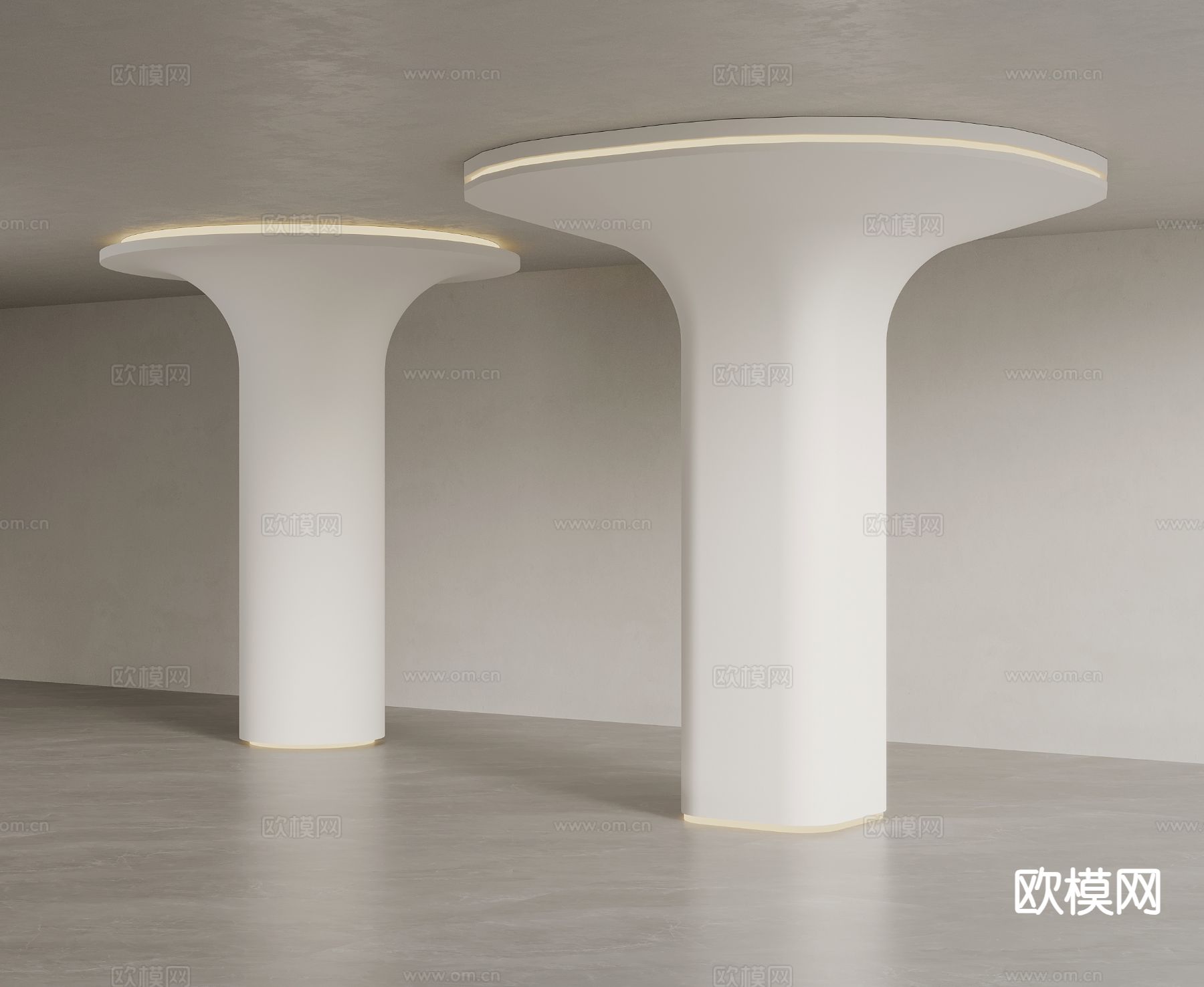 现代异形柱 装饰柱su模型下载（渲染图2）