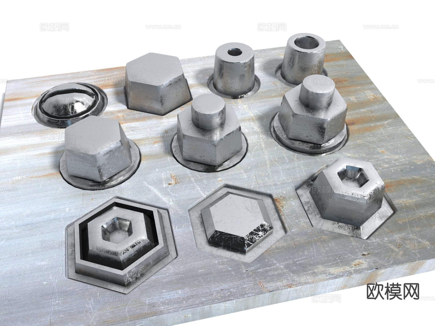 螺丝 五金件 配件3d模型下载