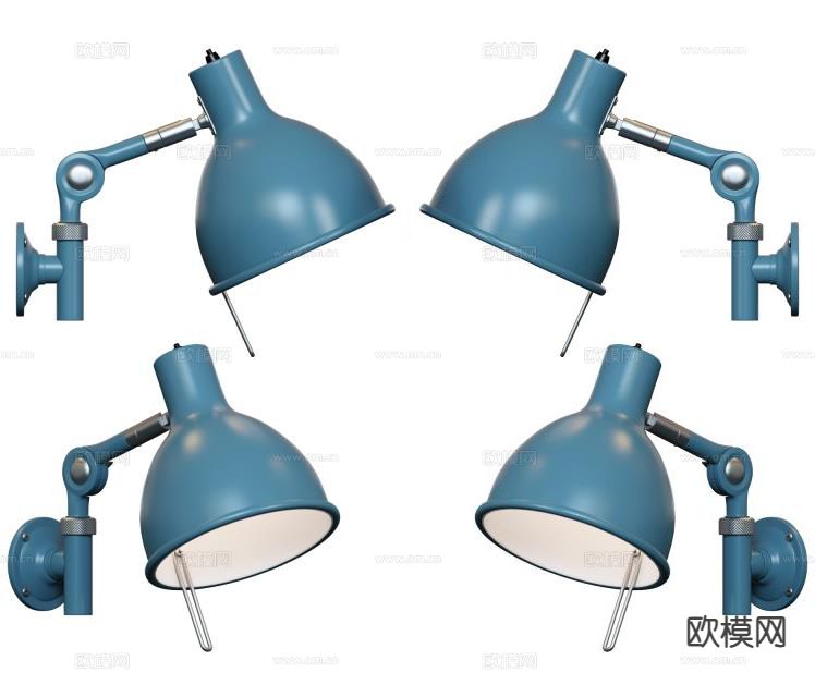 工业风壁灯 极简壁灯3d模型下载
