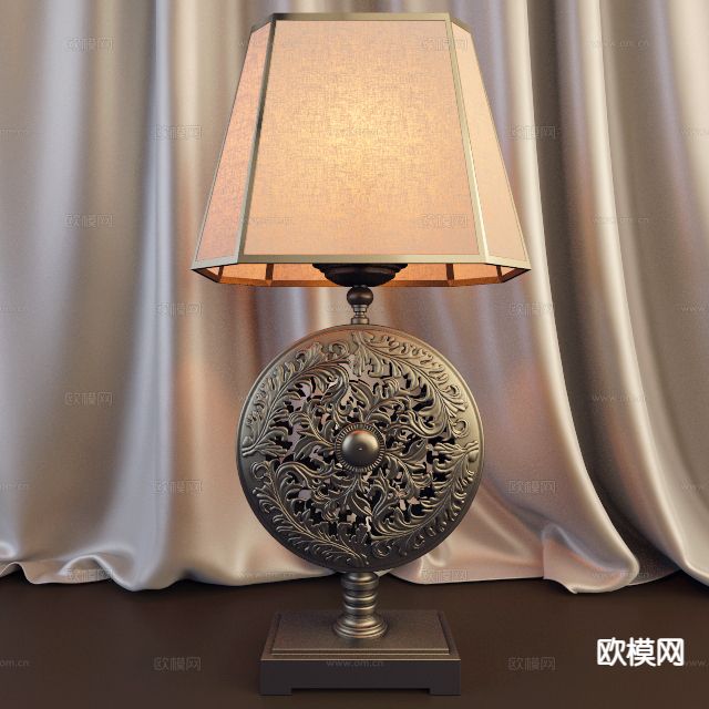 新古典台灯 时尚台灯3d模型下载