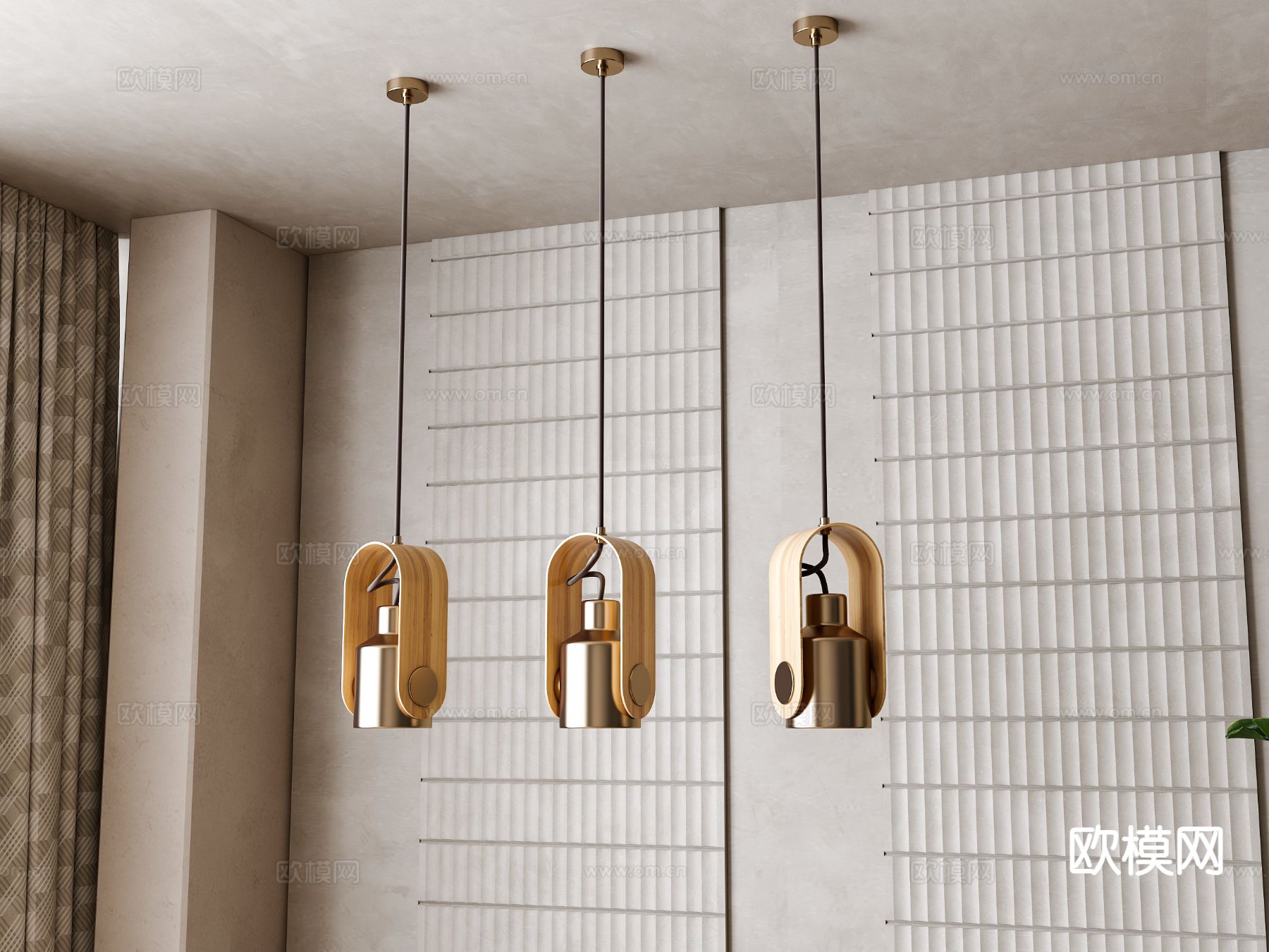 北欧吊灯su模型下载（渲染图2）