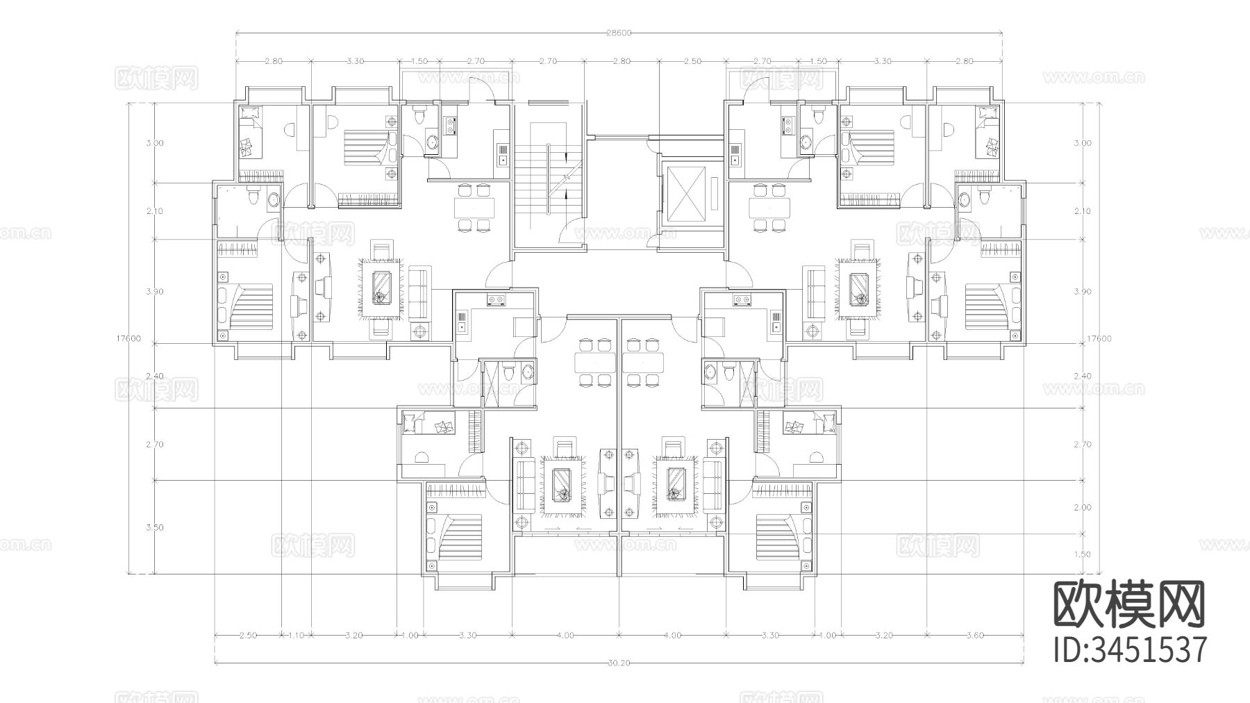 住宅CAD平面图下载