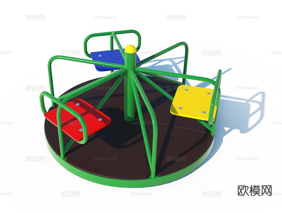 游乐设施 旋转木马 跷跷板3d模型下载