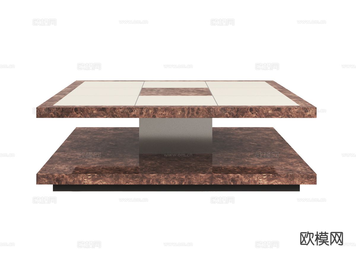 Bentley-YORK- 意式茶几 方形茶几3d模型下载（渲染图1）