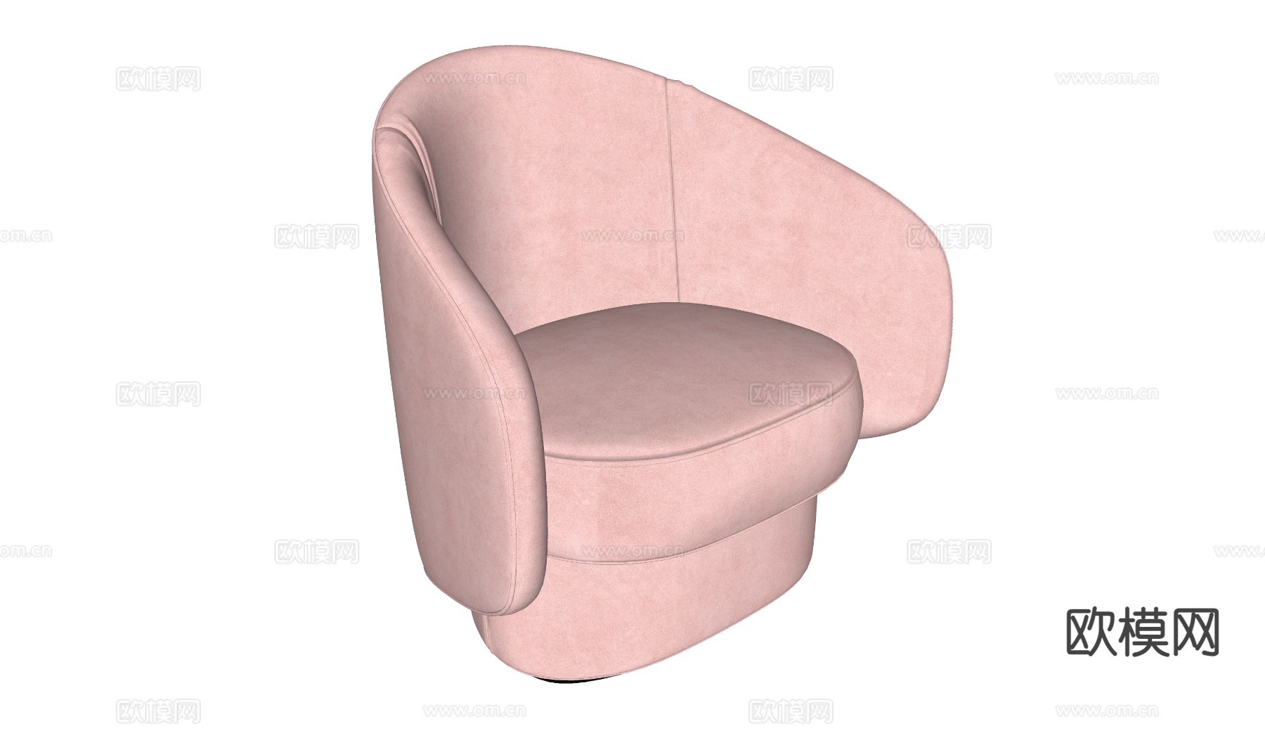Fendi 现代单人沙发su模型下载（渲染图1）