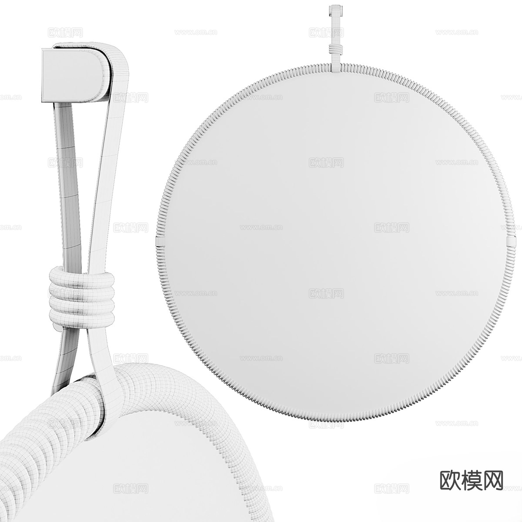 现代挂镜3d模型下载（渲染图2）