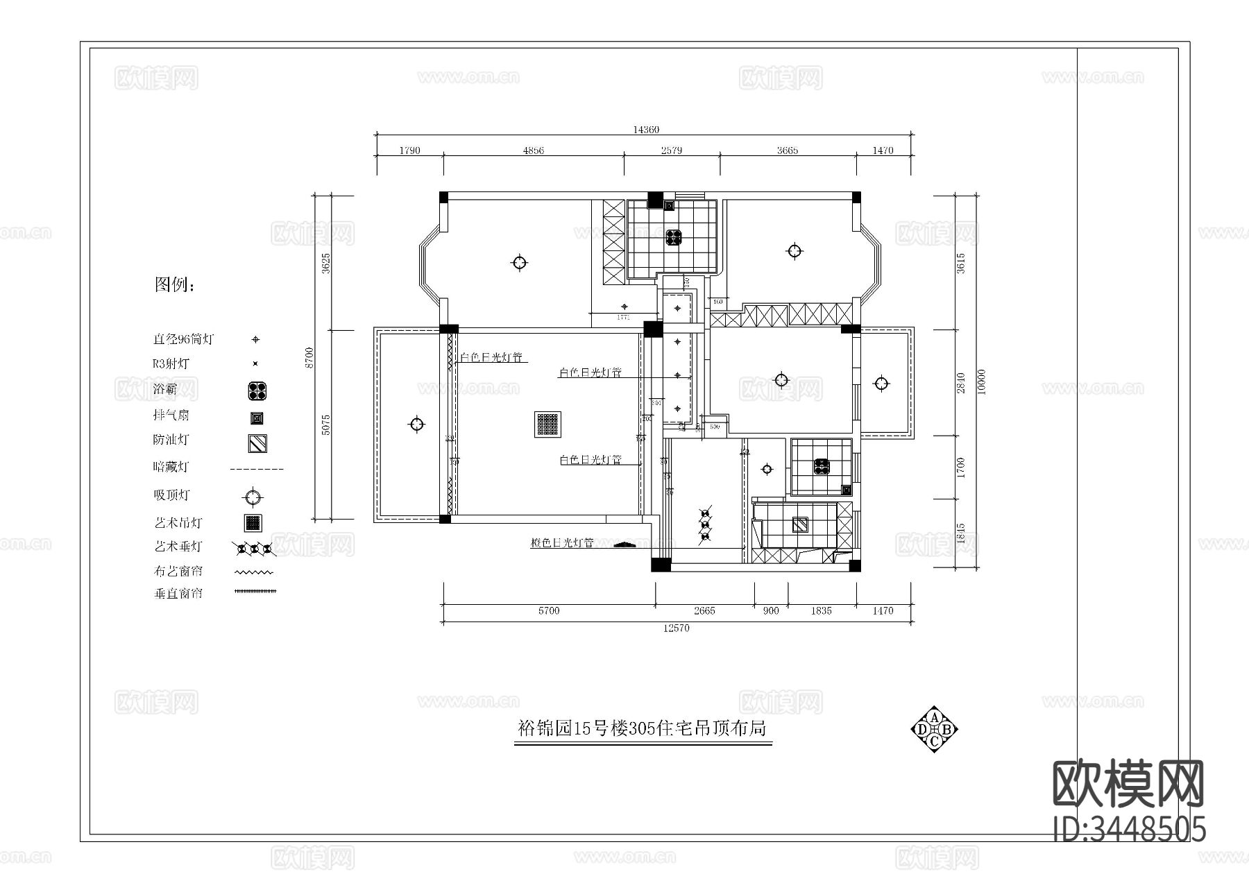 住宅楼CAD施工图下载（渲染图9）