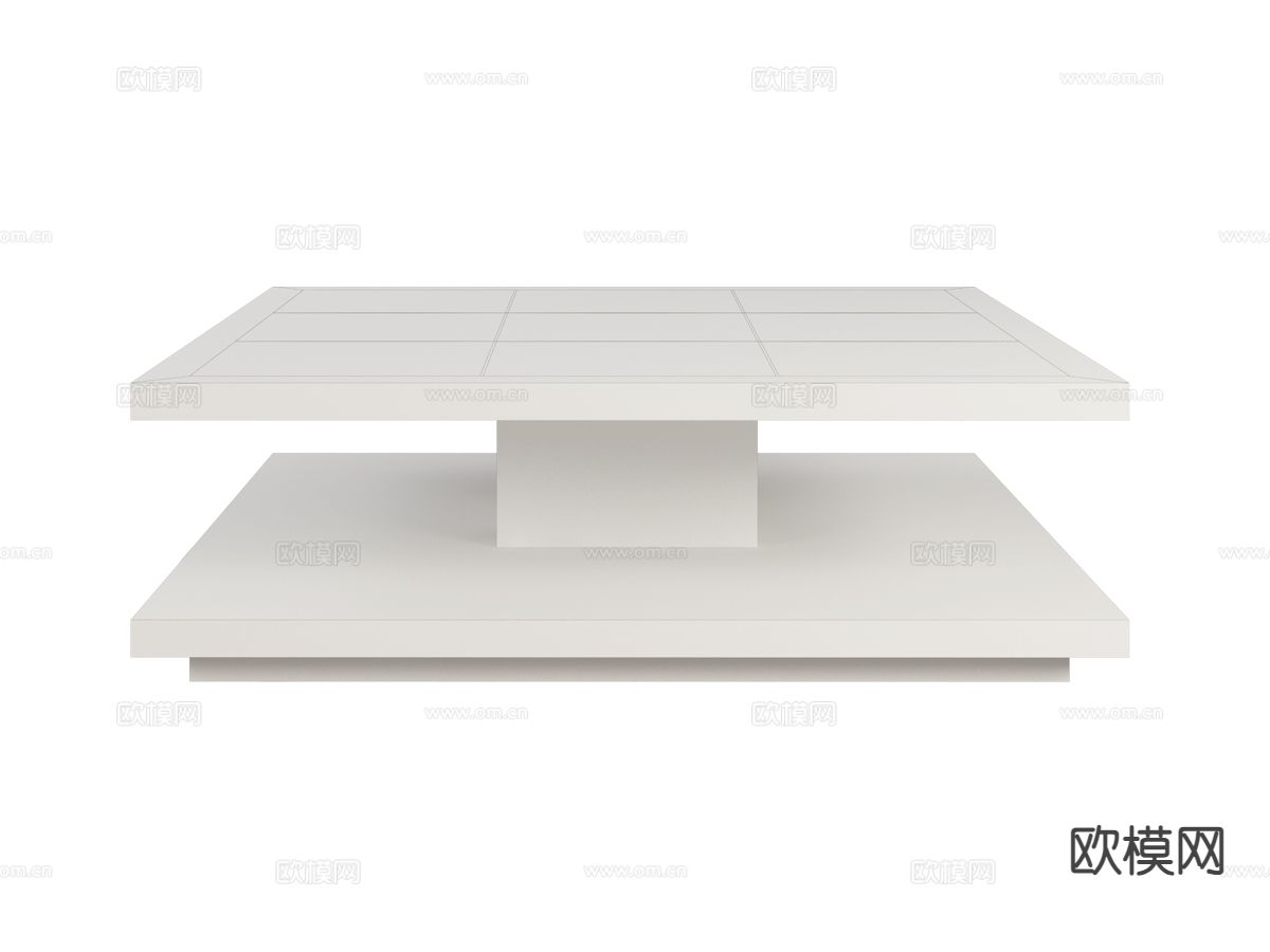 Bentley-YORK- 意式茶几 方形茶几3d模型下载（渲染图2）