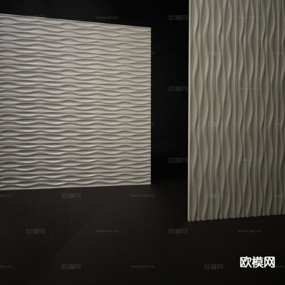 护墙板 墙饰板 装饰板3d模型下载(渲染图1)