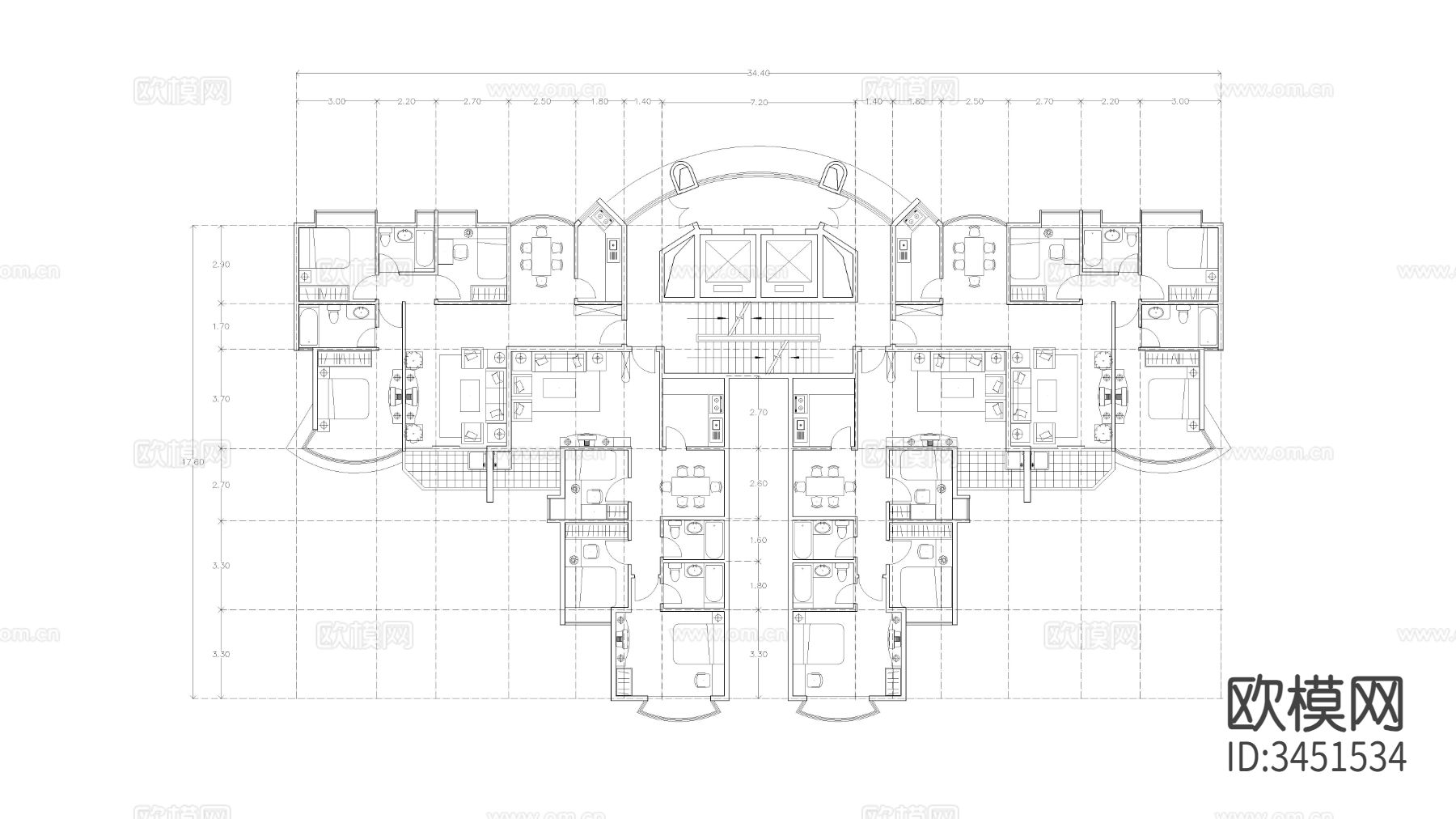 住宅CAD平面图下载