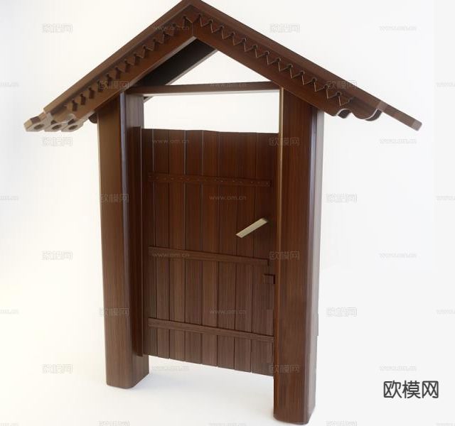 日式山形门3d模型下载