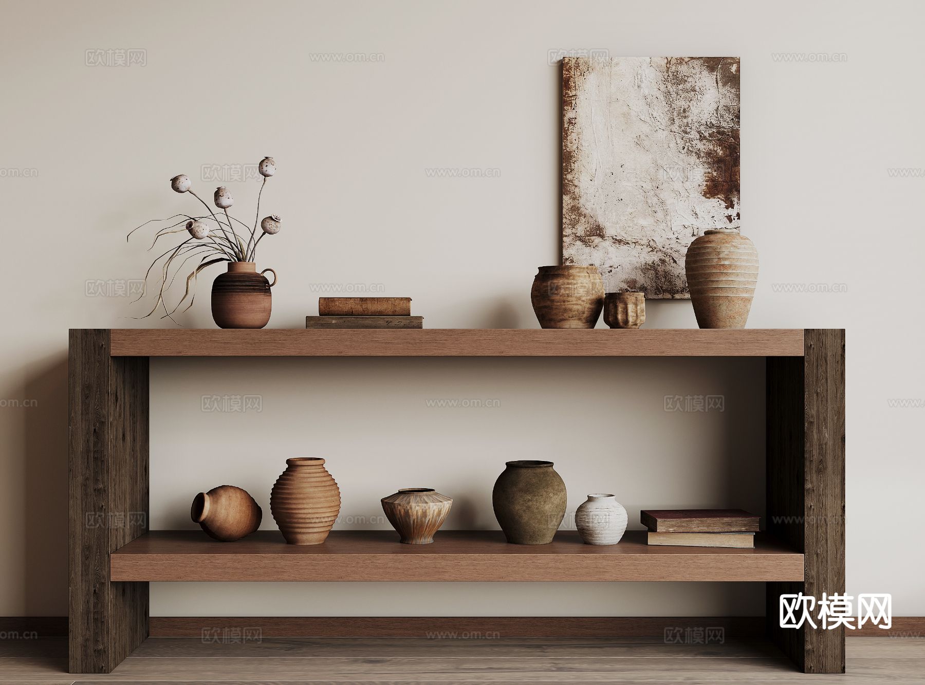 侘寂风陶罐 瓷器 3d模型下载