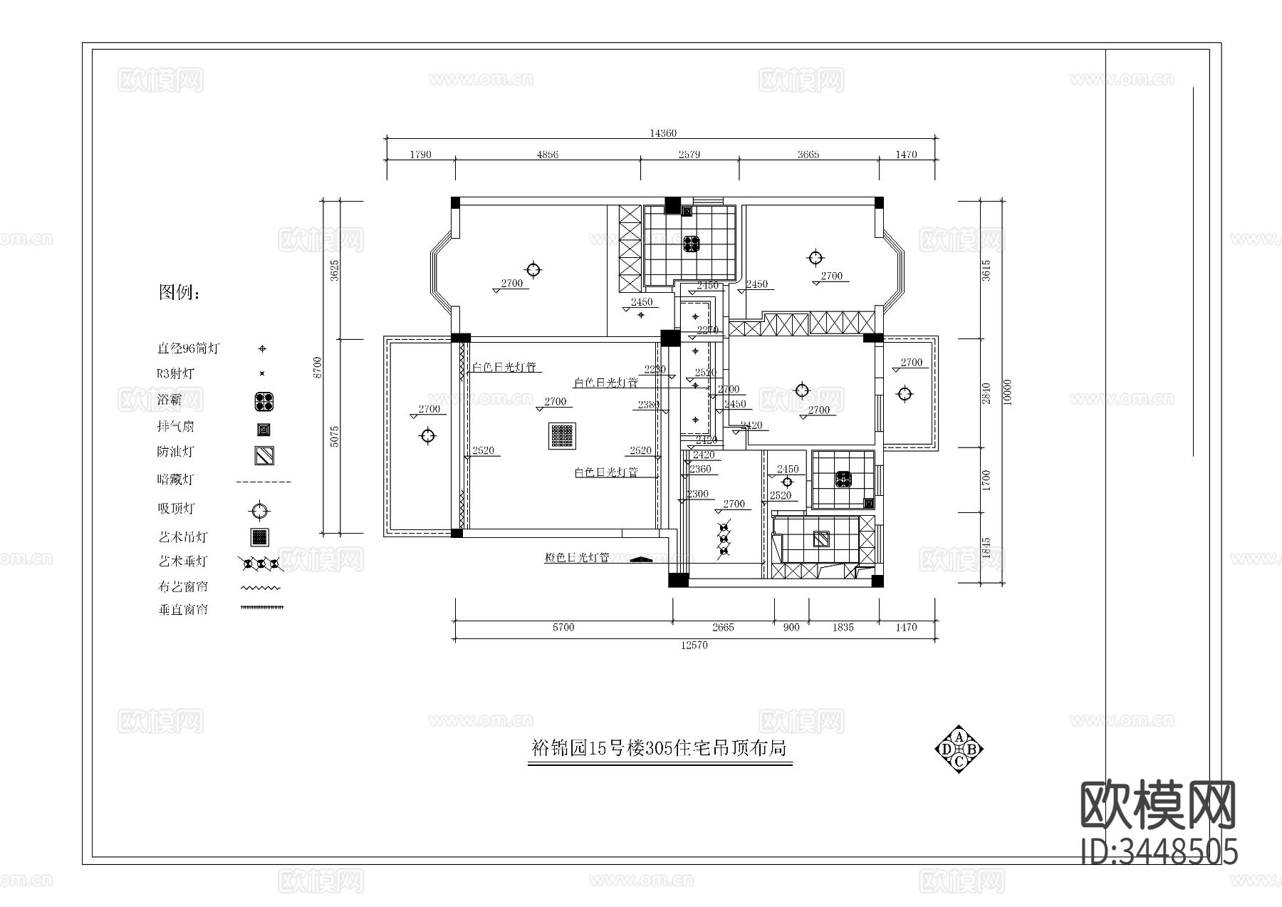 住宅楼CAD施工图下载（渲染图1）