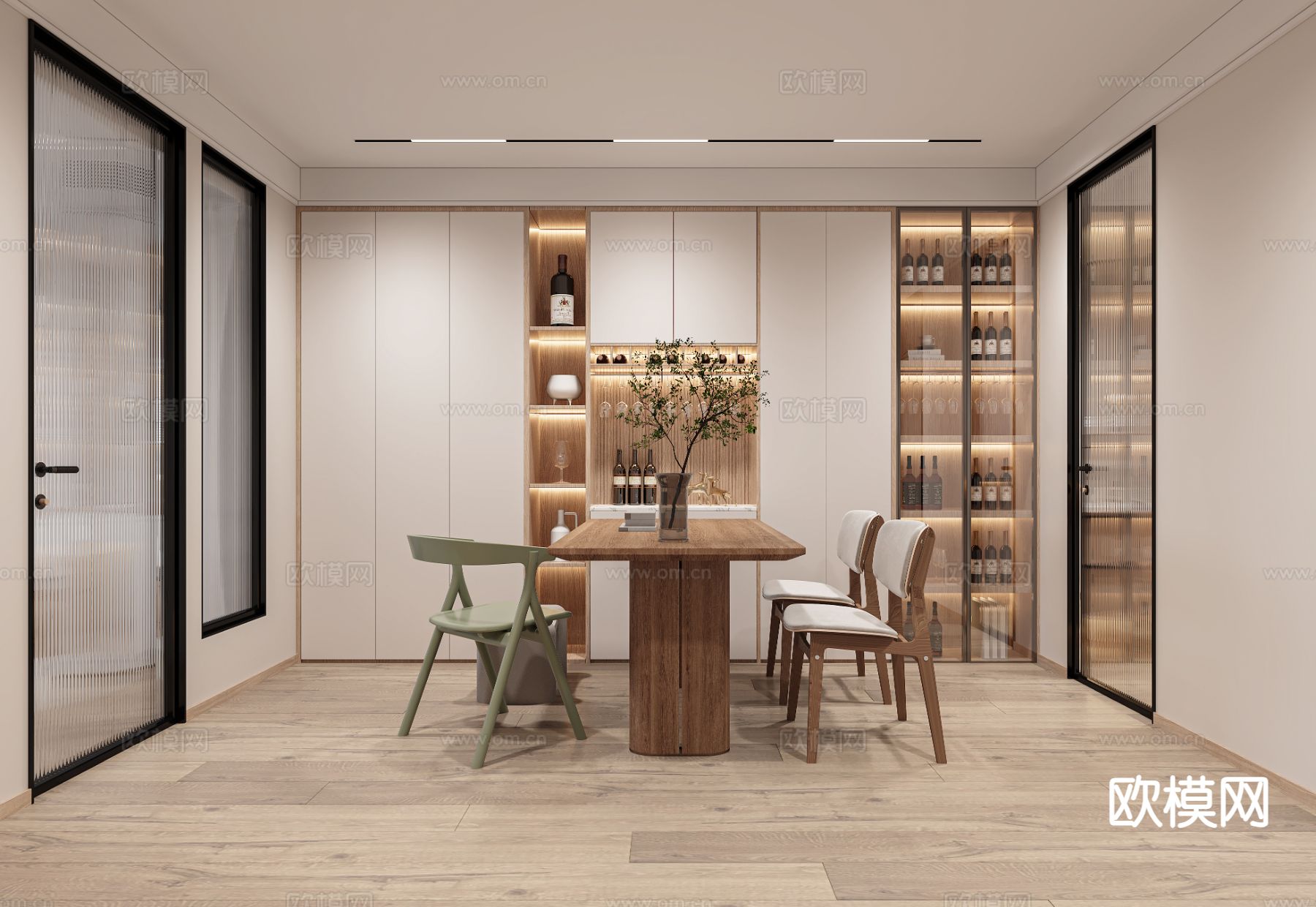北欧餐厅3d模型下载（渲染图1）