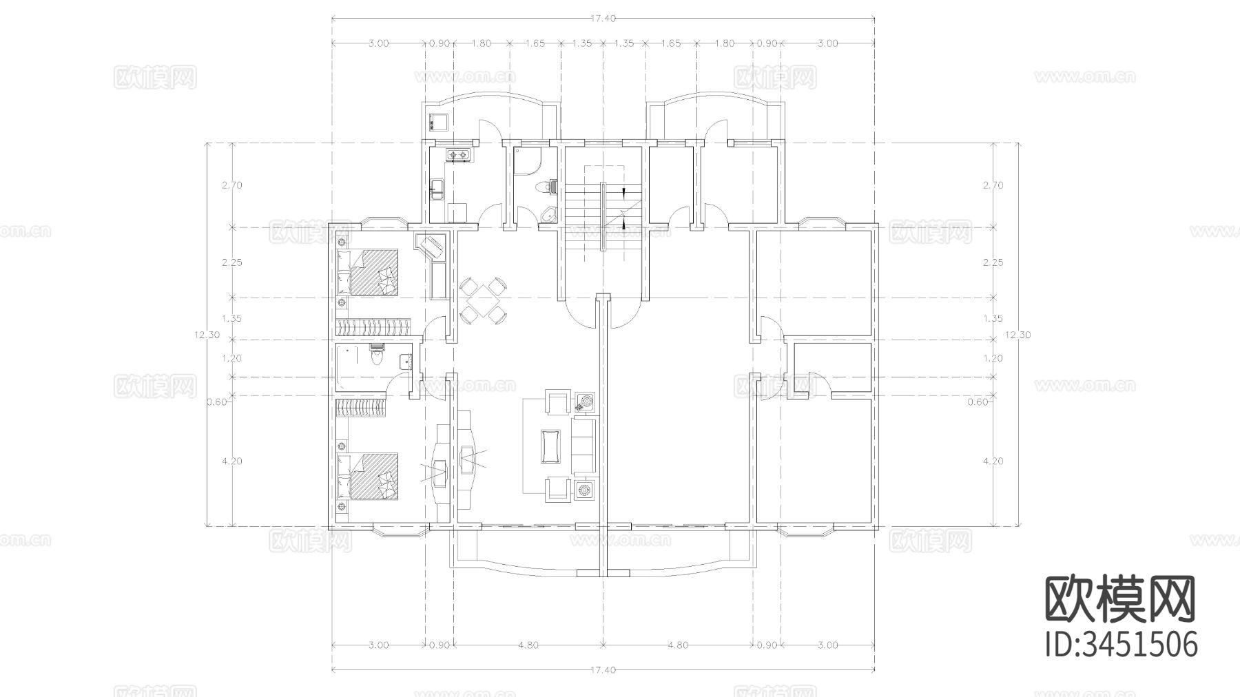 住宅CAD平面图下载