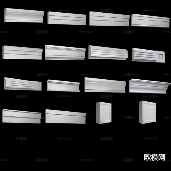石膏线 边线3d模型下载