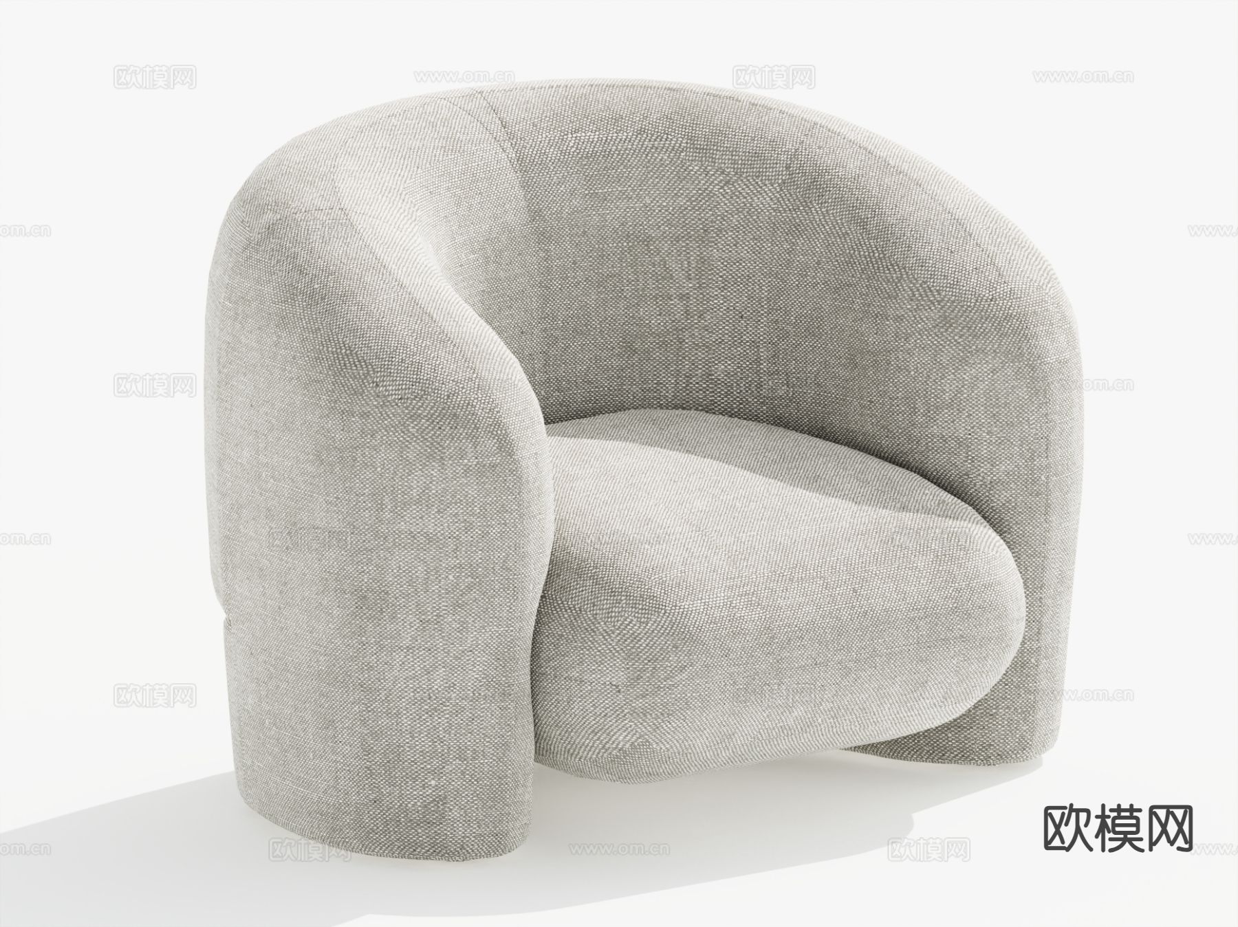 现代单人沙发su模型下载（渲染图2）
