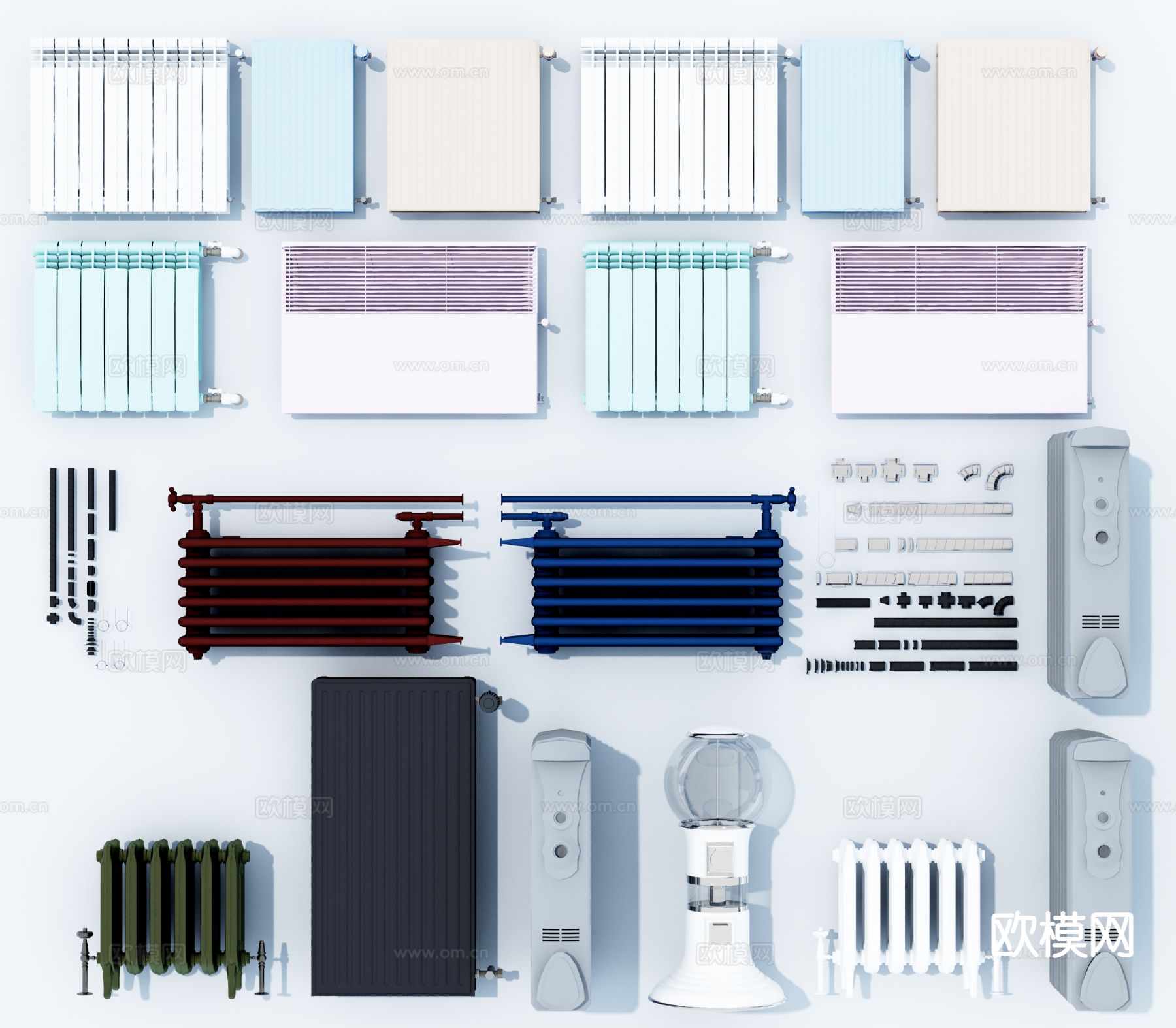 现代取暖器3d模型下载