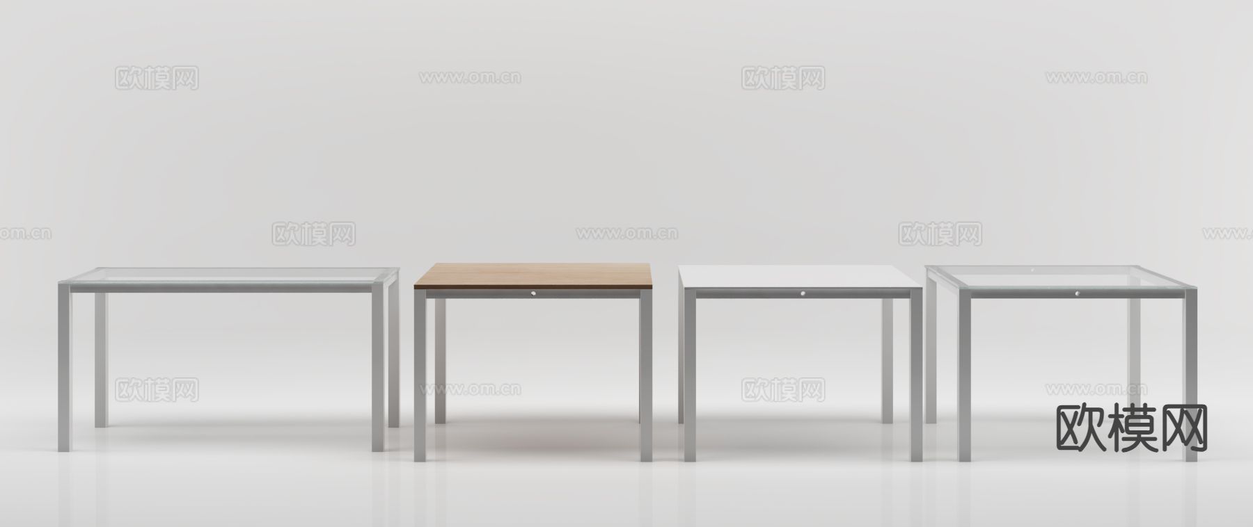 现代桌子 长桌 方桌3d模型下载
