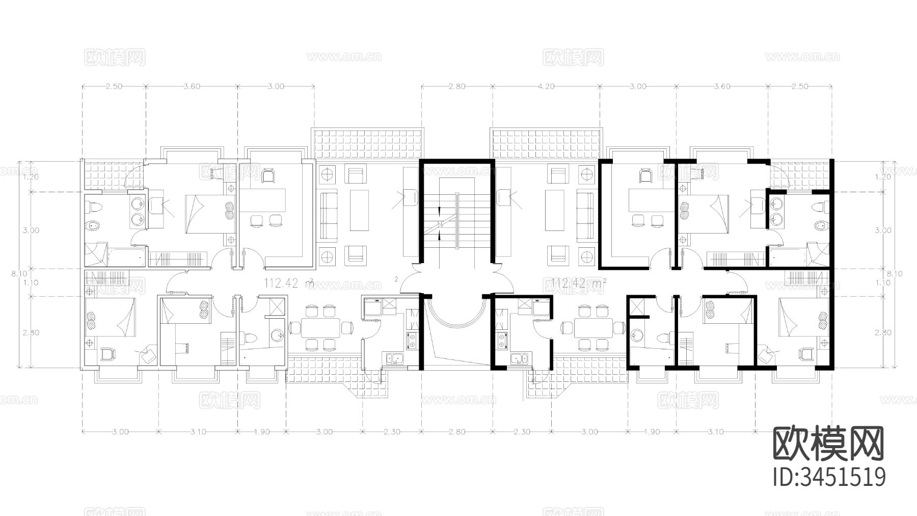 住宅别墅CAD平面图下载