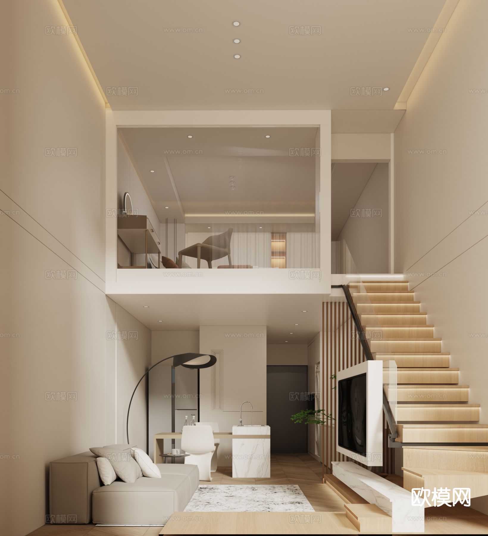 单身公寓3d模型下载