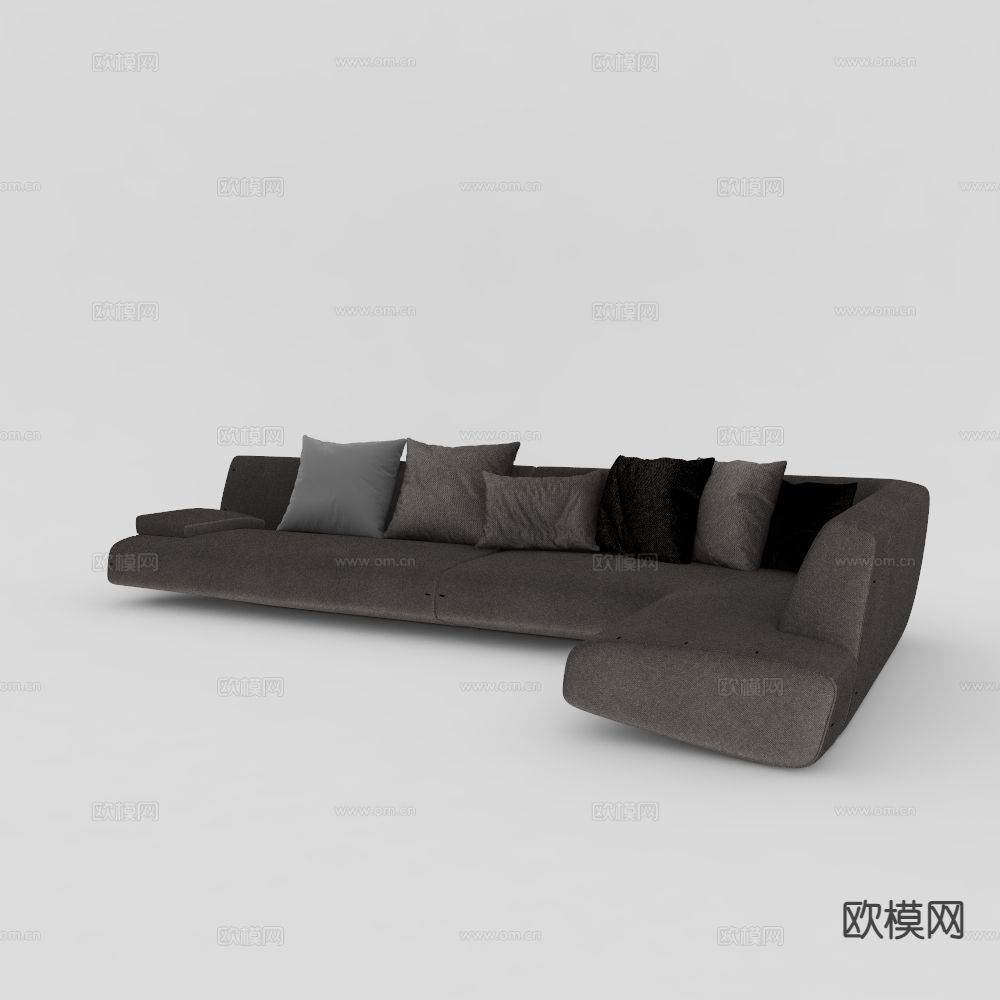 Minotti 转角沙发 L型沙发3d模型下载_ID15350162_3dmax免费模型-欧模网