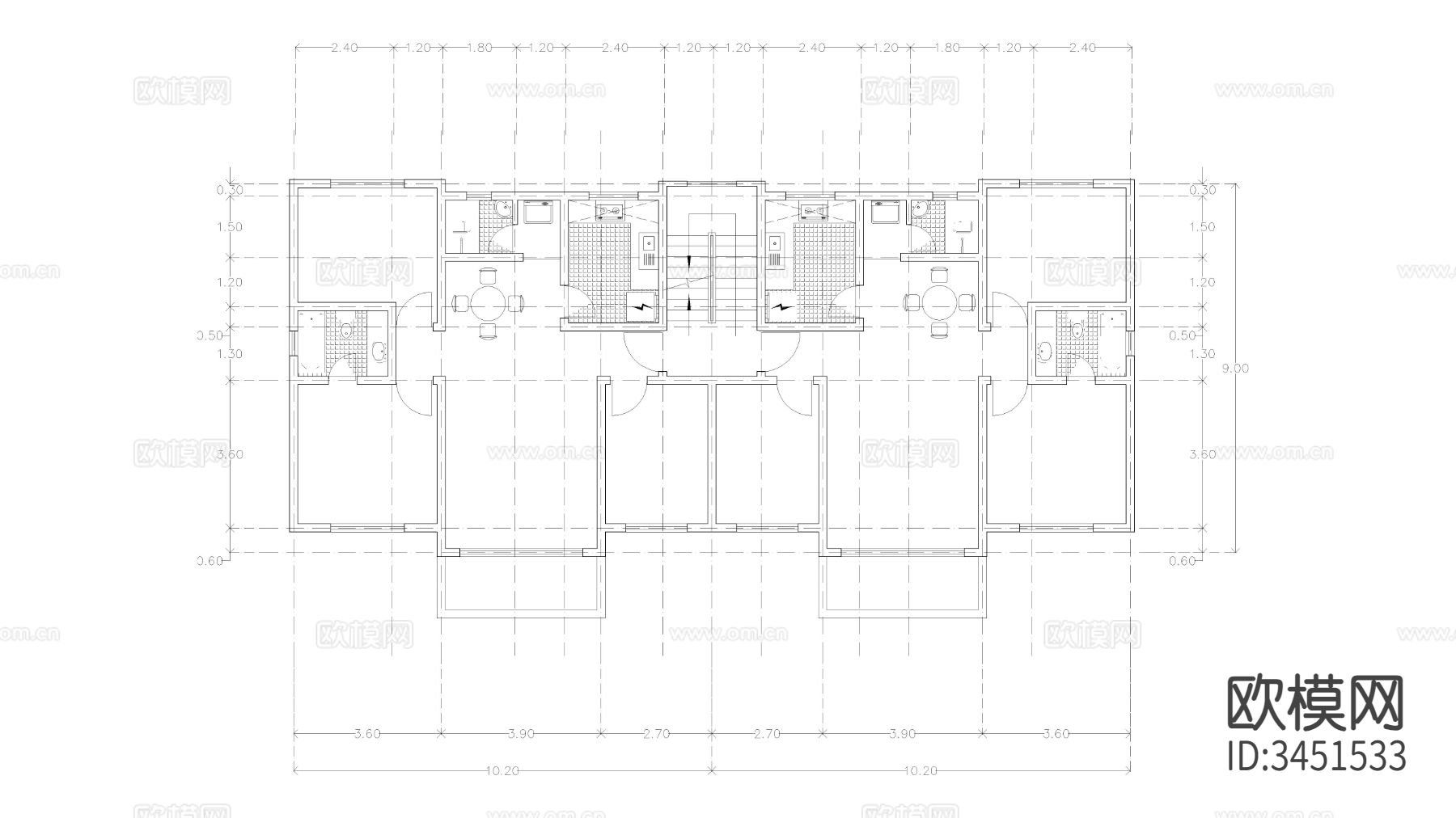 住宅CAD平面图下载