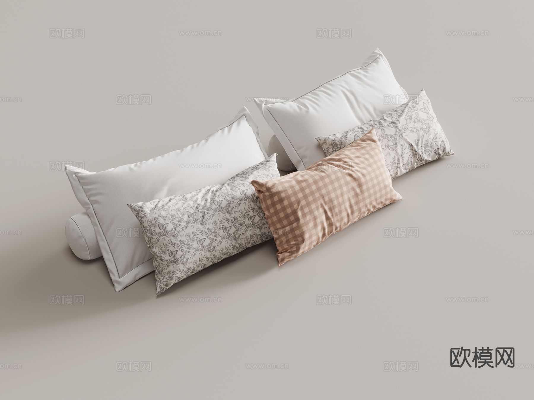 抱枕 枕头 靠枕su模型下载（渲染图2）