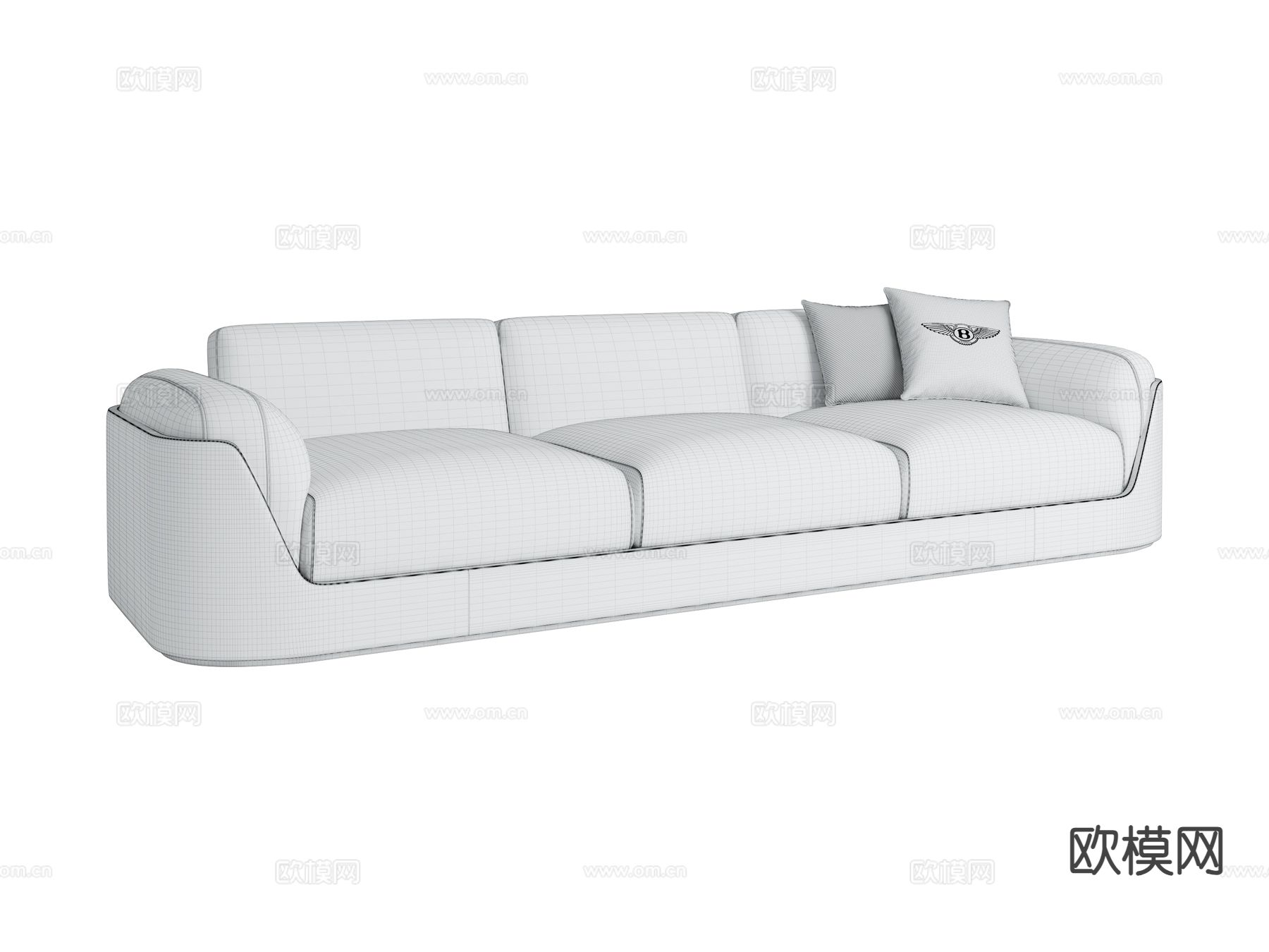 Bentley-CHORLEY- 意式沙发 三人沙发3d模型下载（渲染图2）