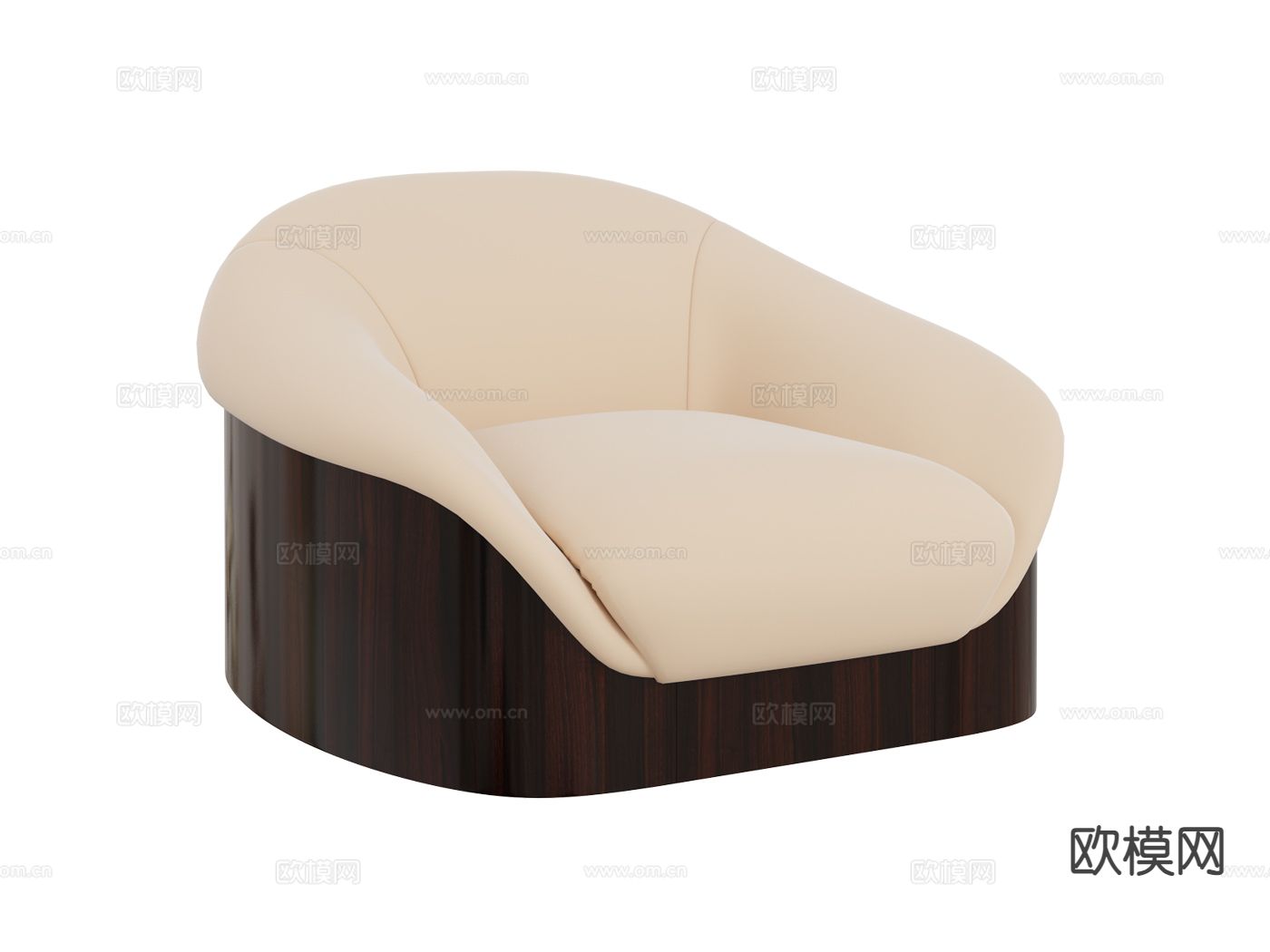 Bentley-Leiston- 单人沙发 软体沙发3d模型下载（渲染图1）