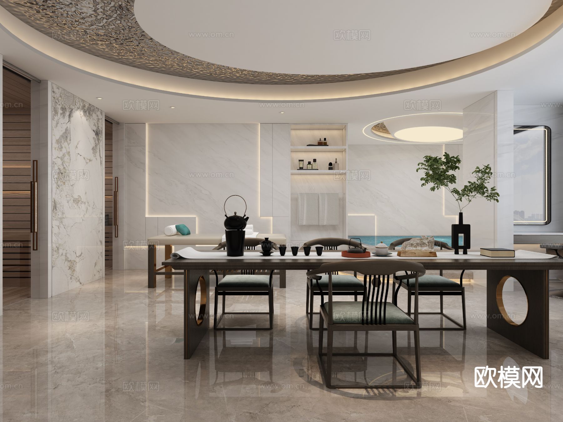 洗浴中心 更衣室3d模型下载（渲染图4）