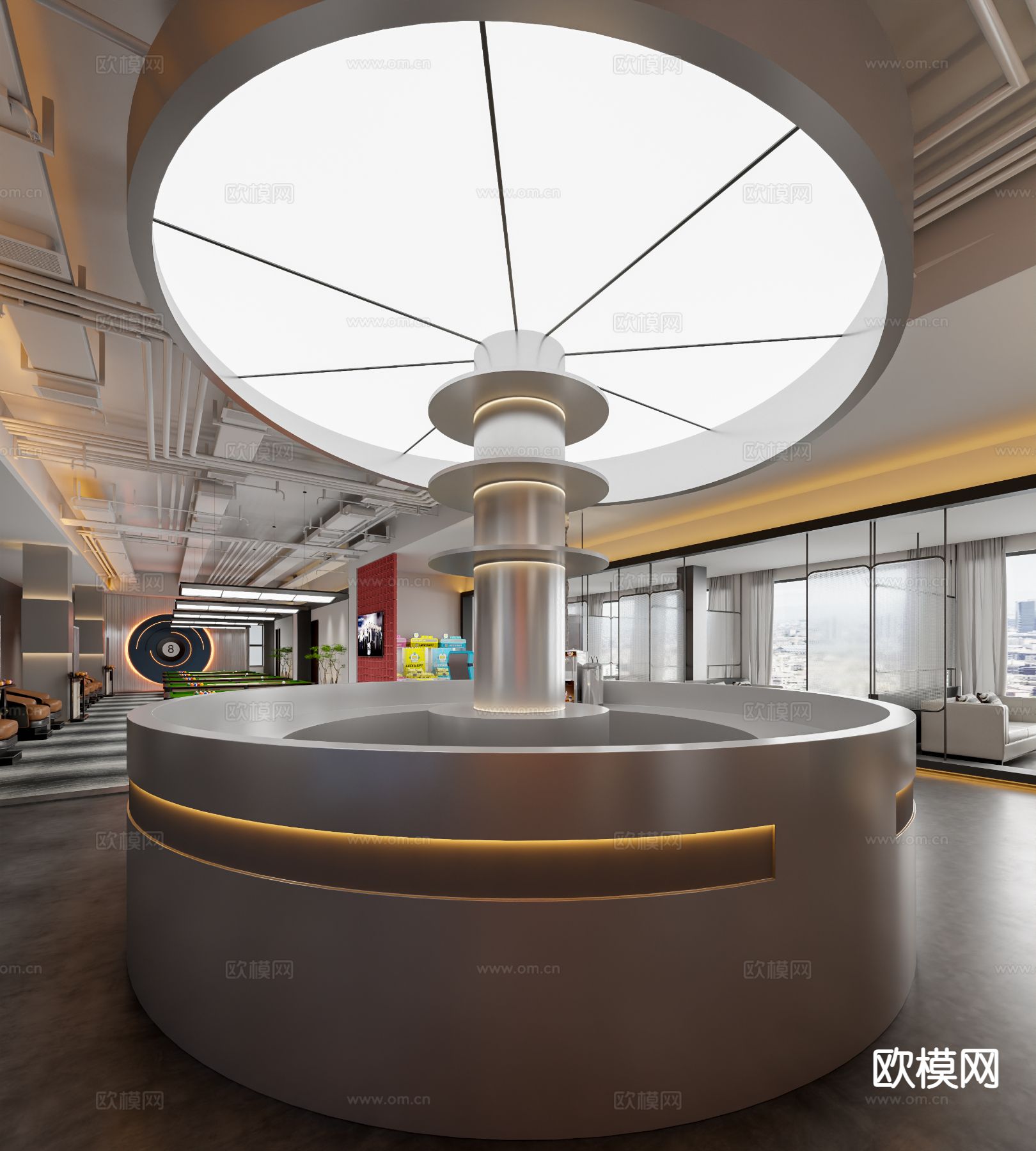 水吧台 接待台3d模型下载