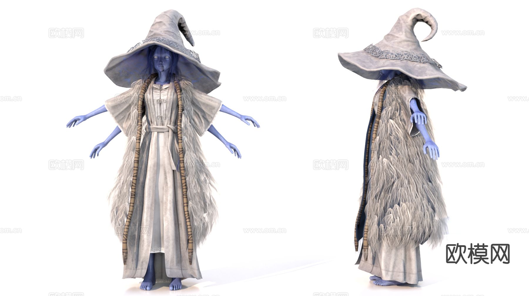 人物菈妮 手办装饰 雕像摆件su模型下载（渲染图2）