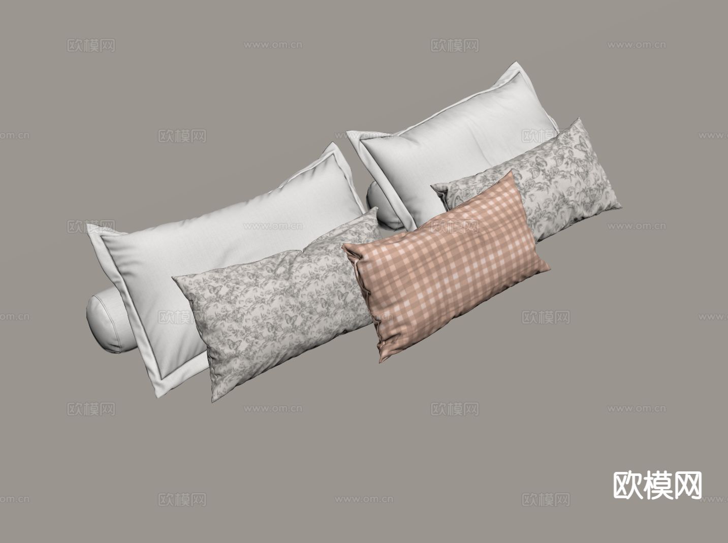 抱枕 枕头 靠枕su模型下载（渲染图1）
