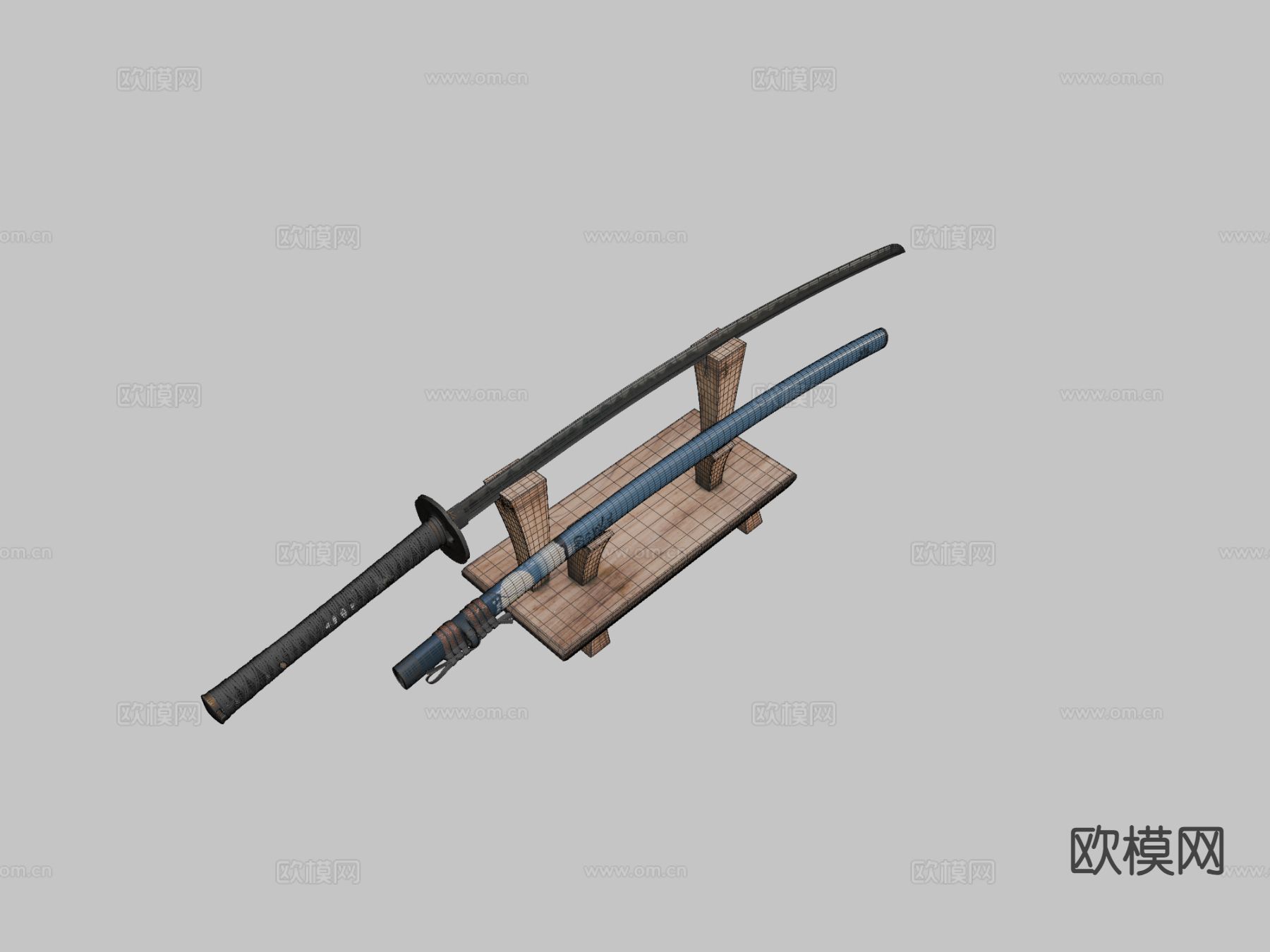 唐刀 武士刀3d模型下载（渲染图3）