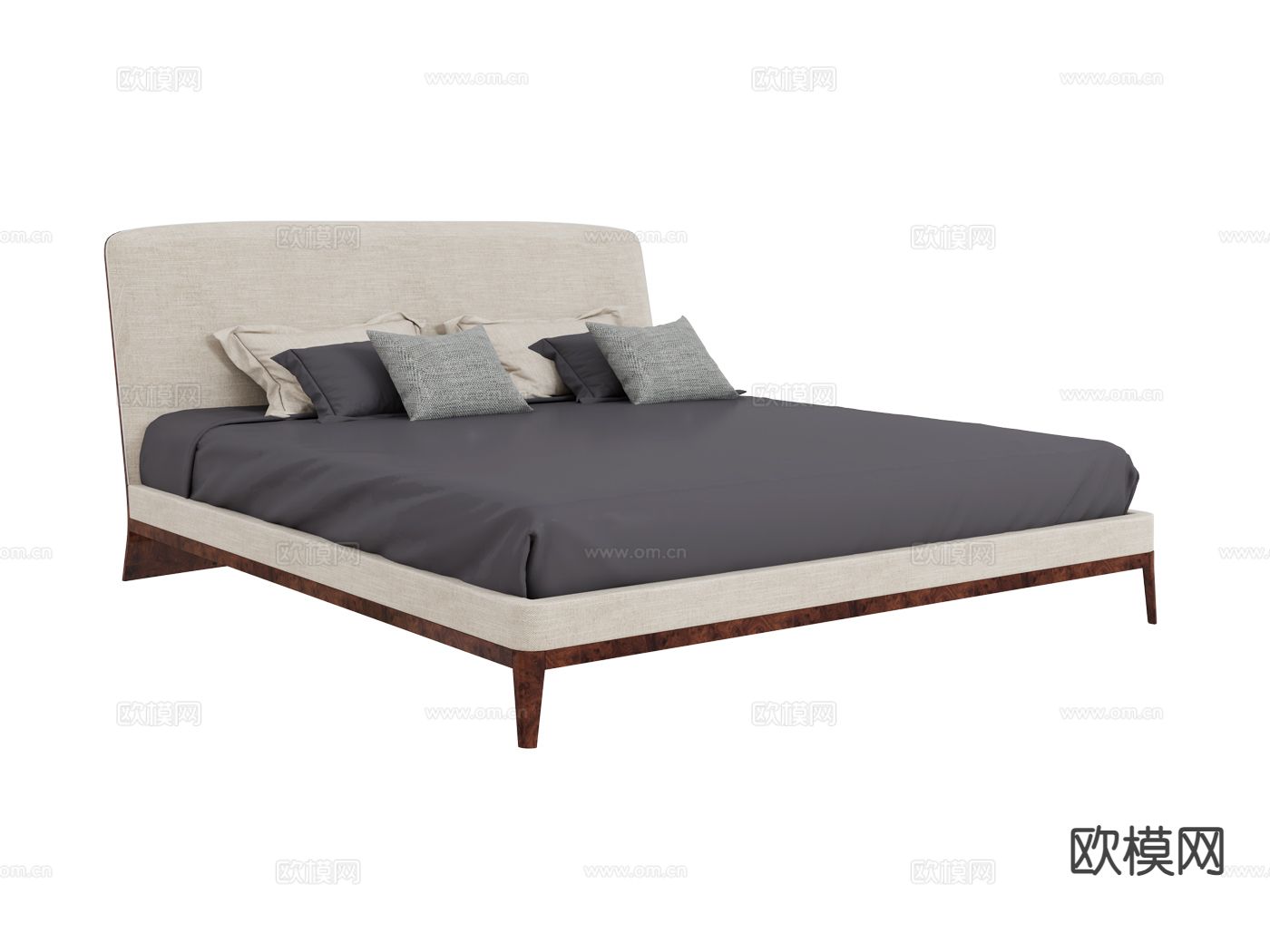 Bentley-NEWENT- 意式双人床3d模型下载（渲染图1）