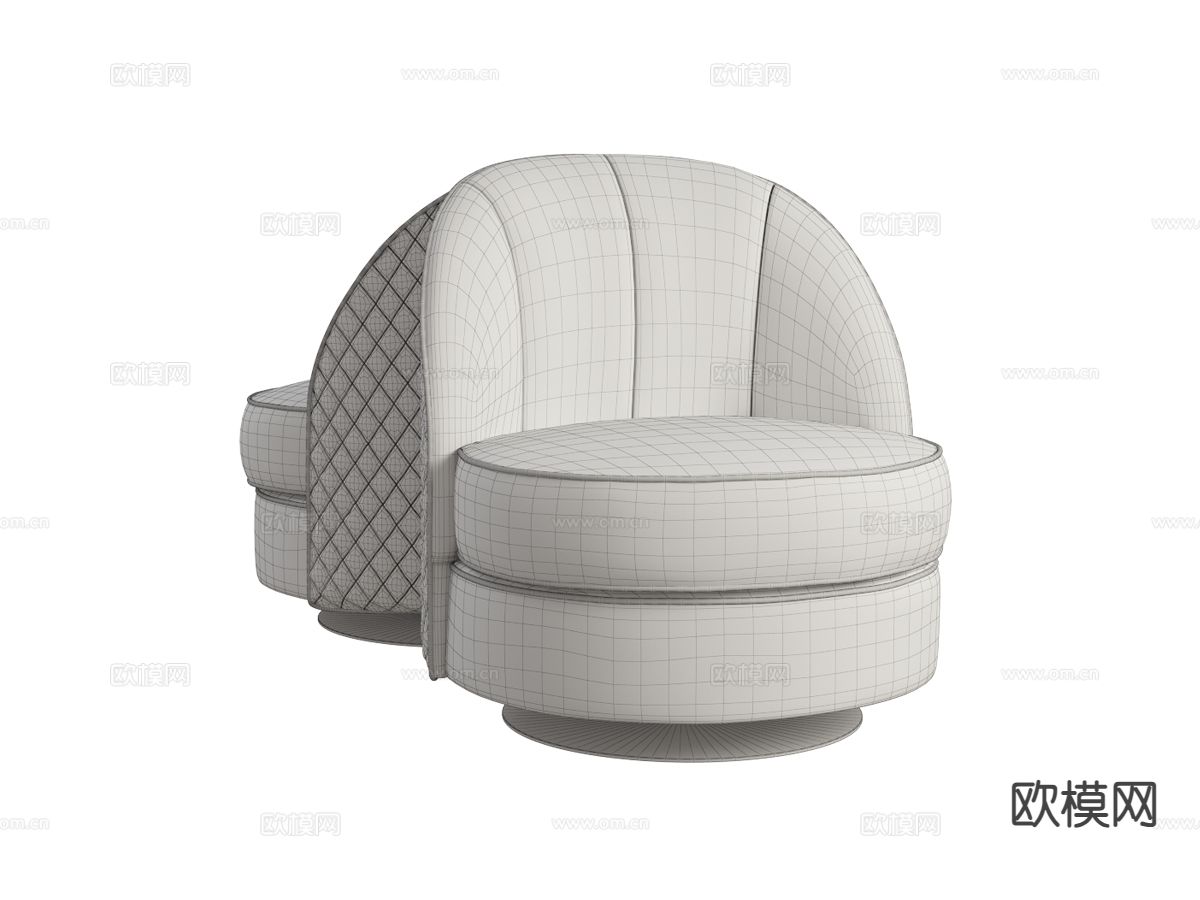 Bentley- 意式沙发椅 休闲椅3d模型下载（渲染图2）