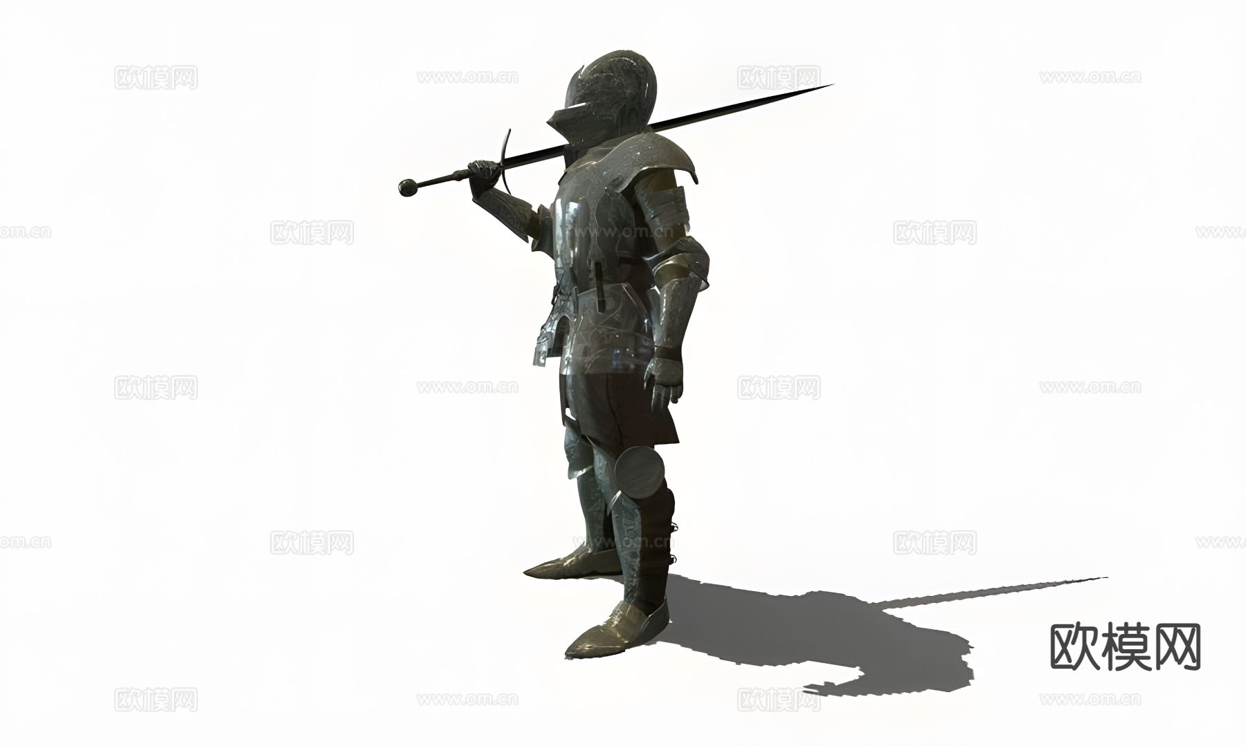 骑士3d模型下载（渲染图2）