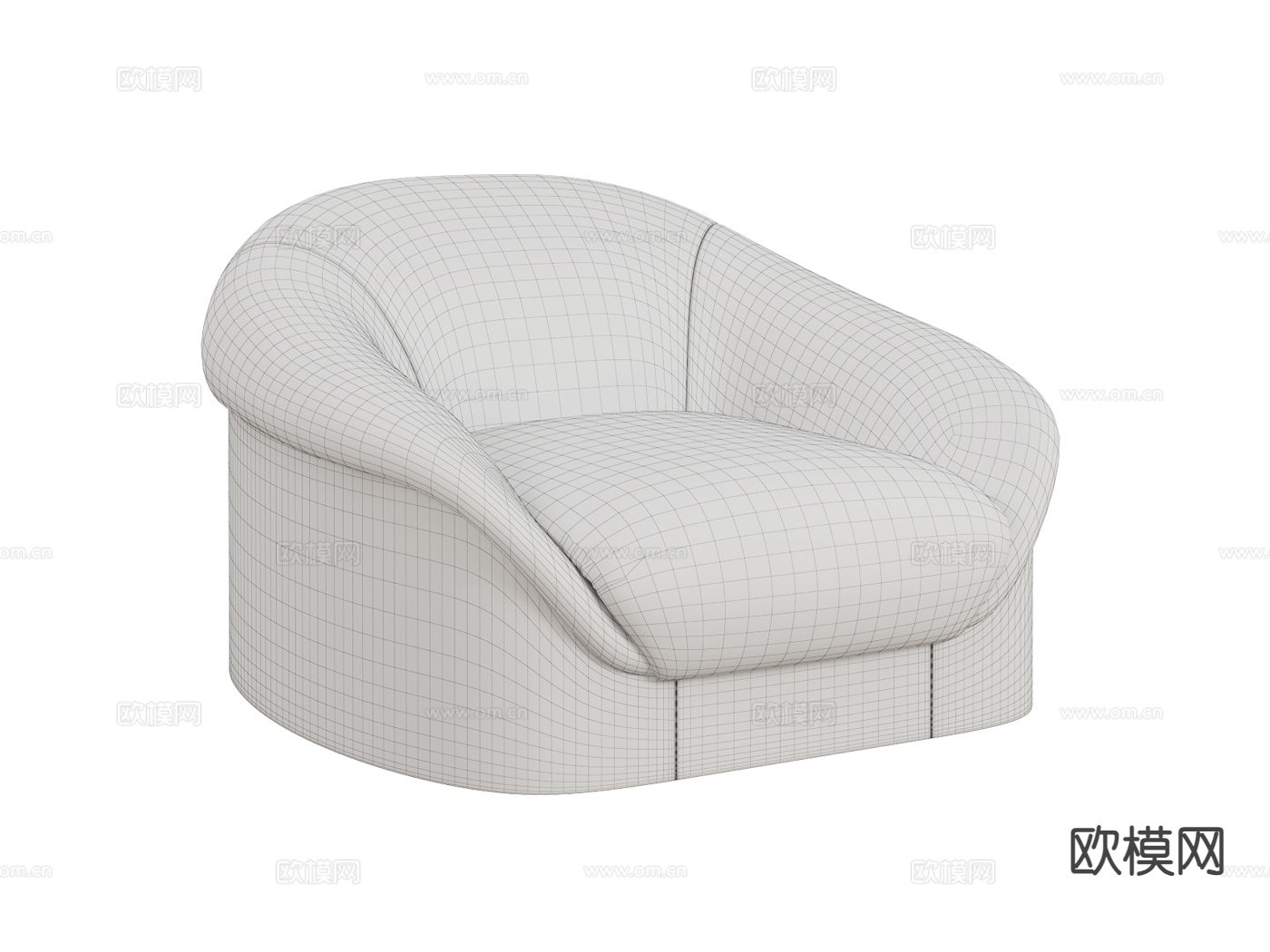 Bentley-Leiston- 单人沙发 软体沙发3d模型下载（渲染图2）