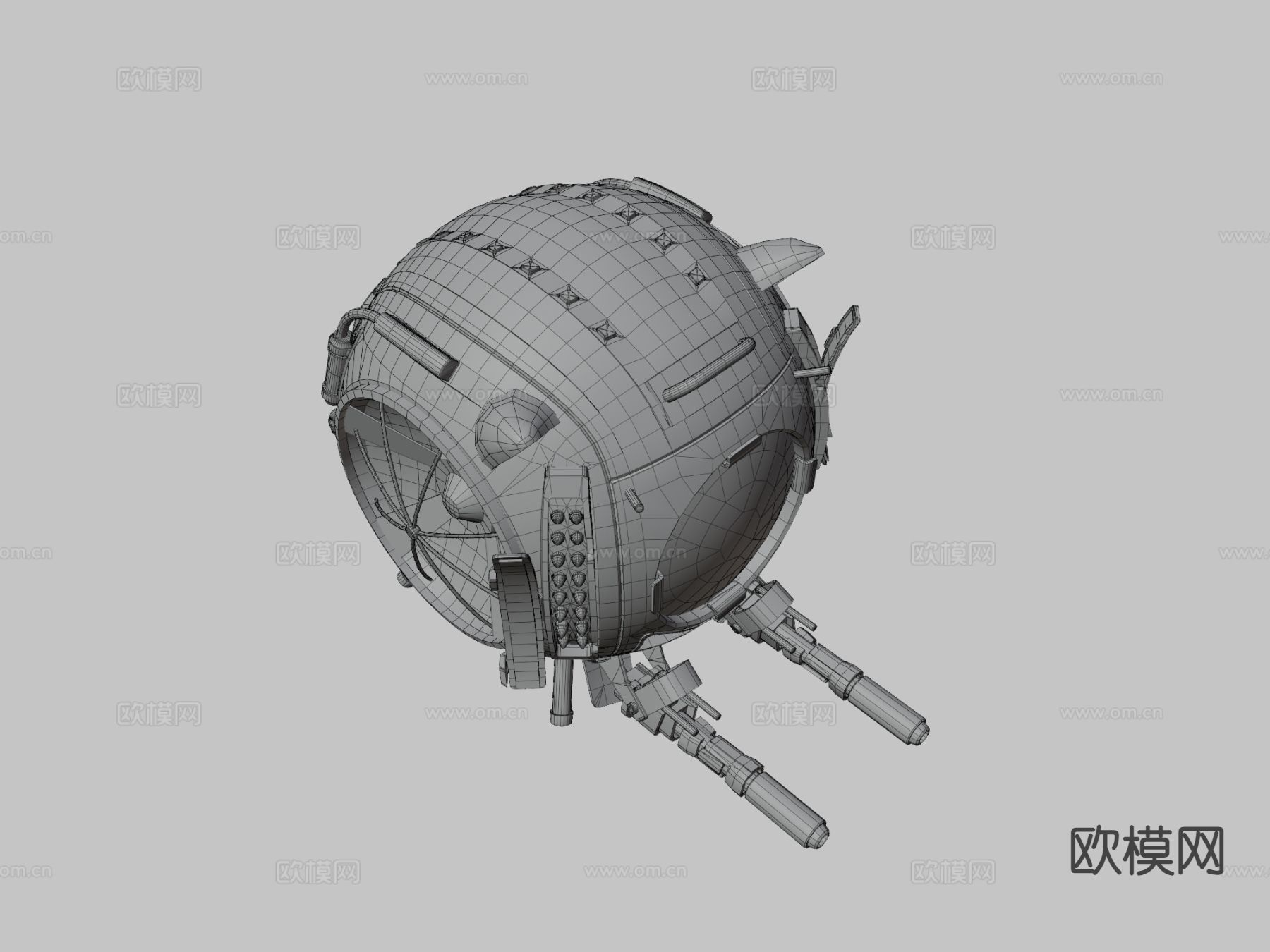 动漫小猫球 机器人3d模型下载（渲染图3）