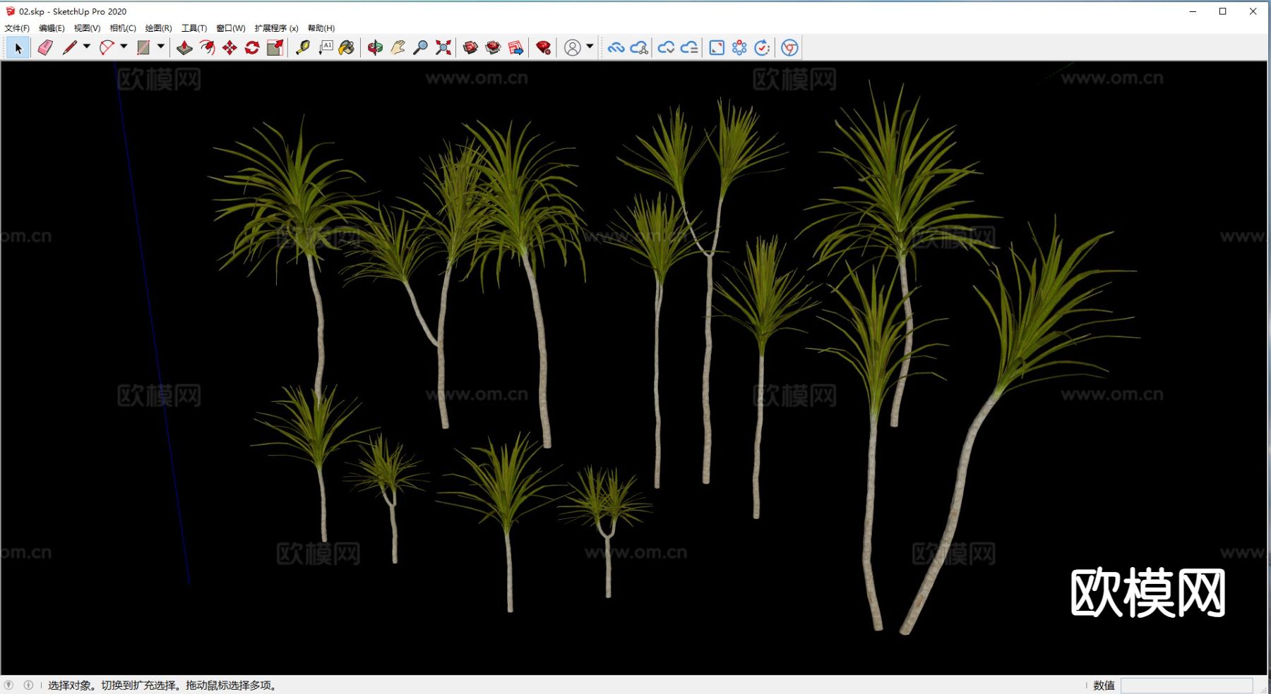 热带植物su模型下载（渲染图1）
