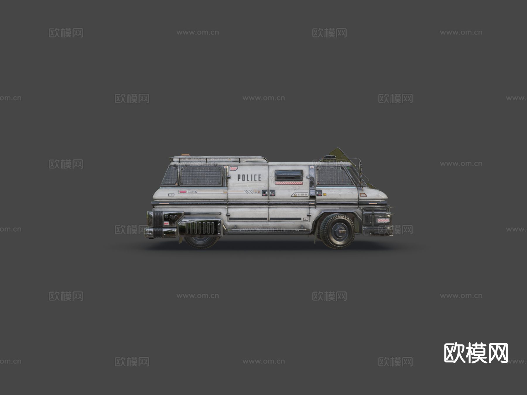 工业风汽车 防暴警车3d模型下载（渲染图6）