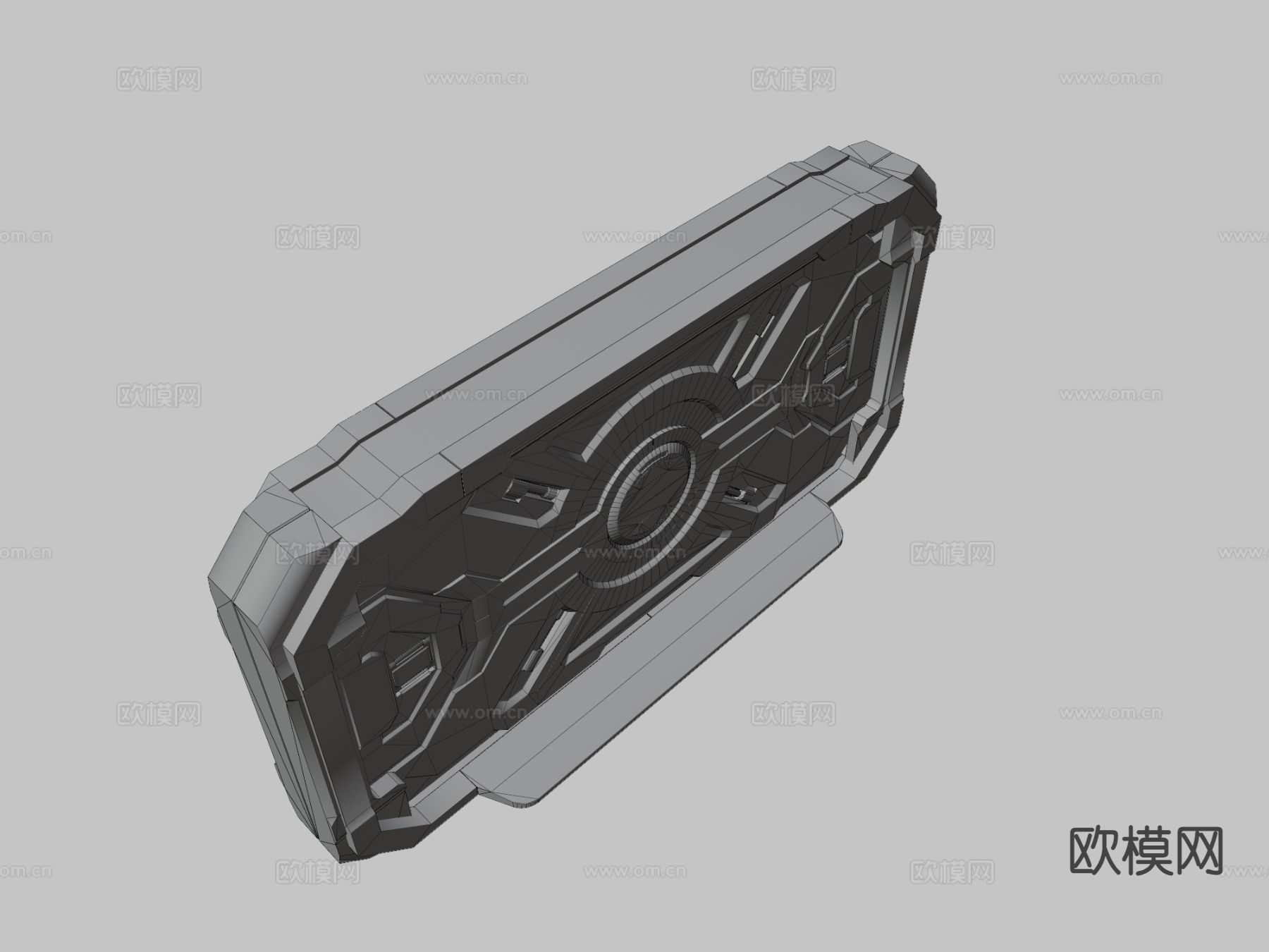 动漫游戏门 科幻门3d模型下载（渲染图2）