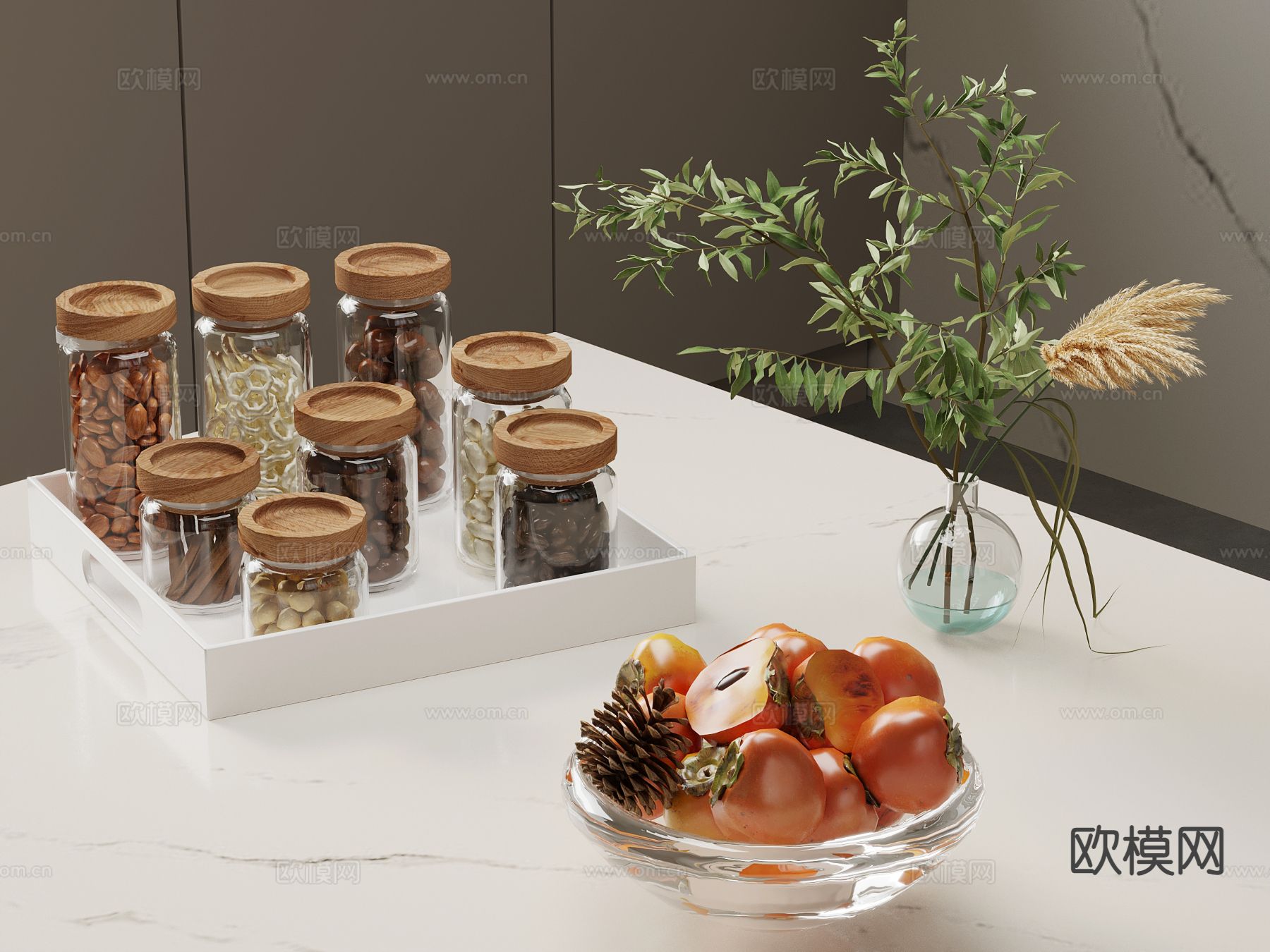 调味料 调味罐 干果 调料su模型下载（渲染图2）
