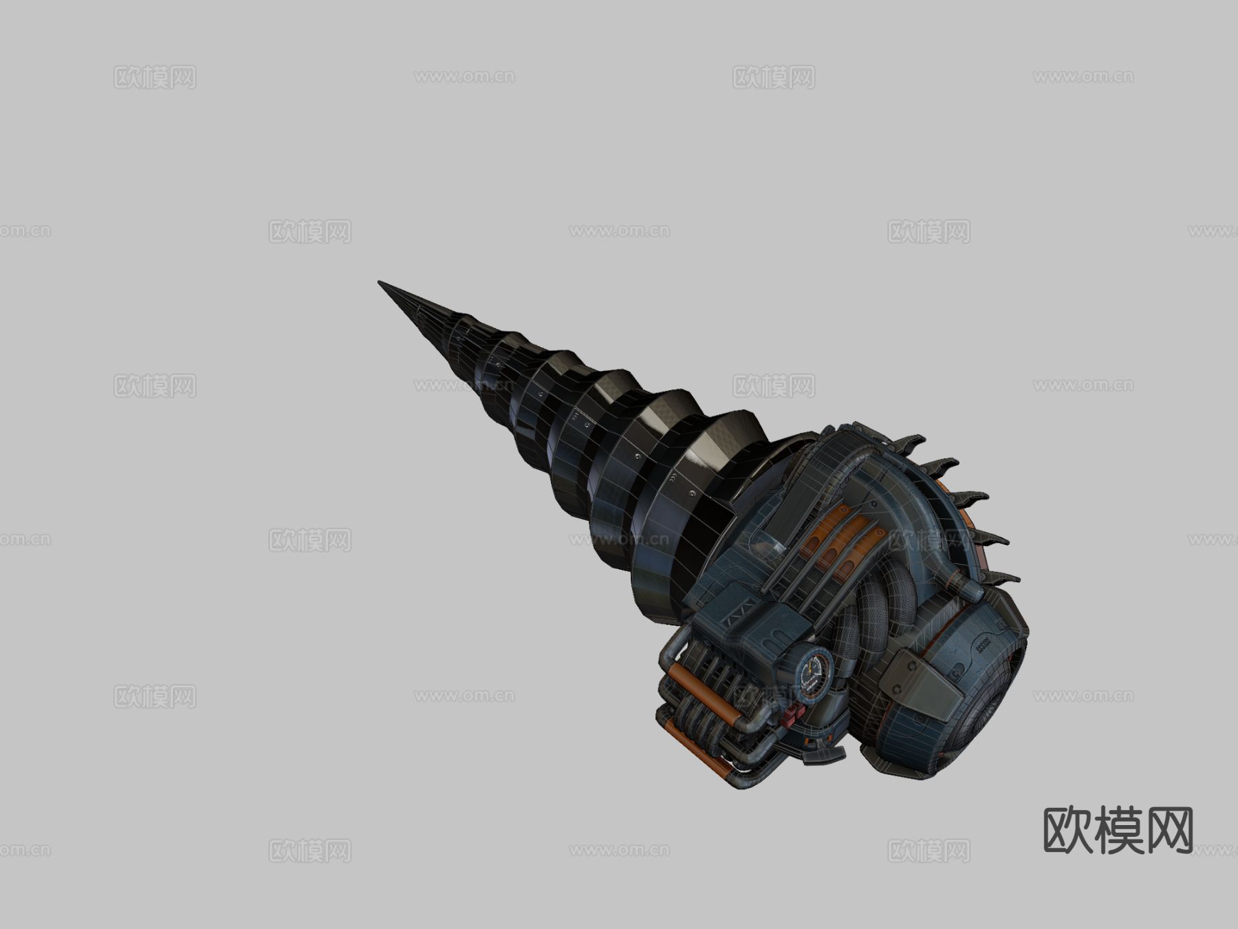 贝恩钻头 动漫武器3d模型下载（渲染图9）